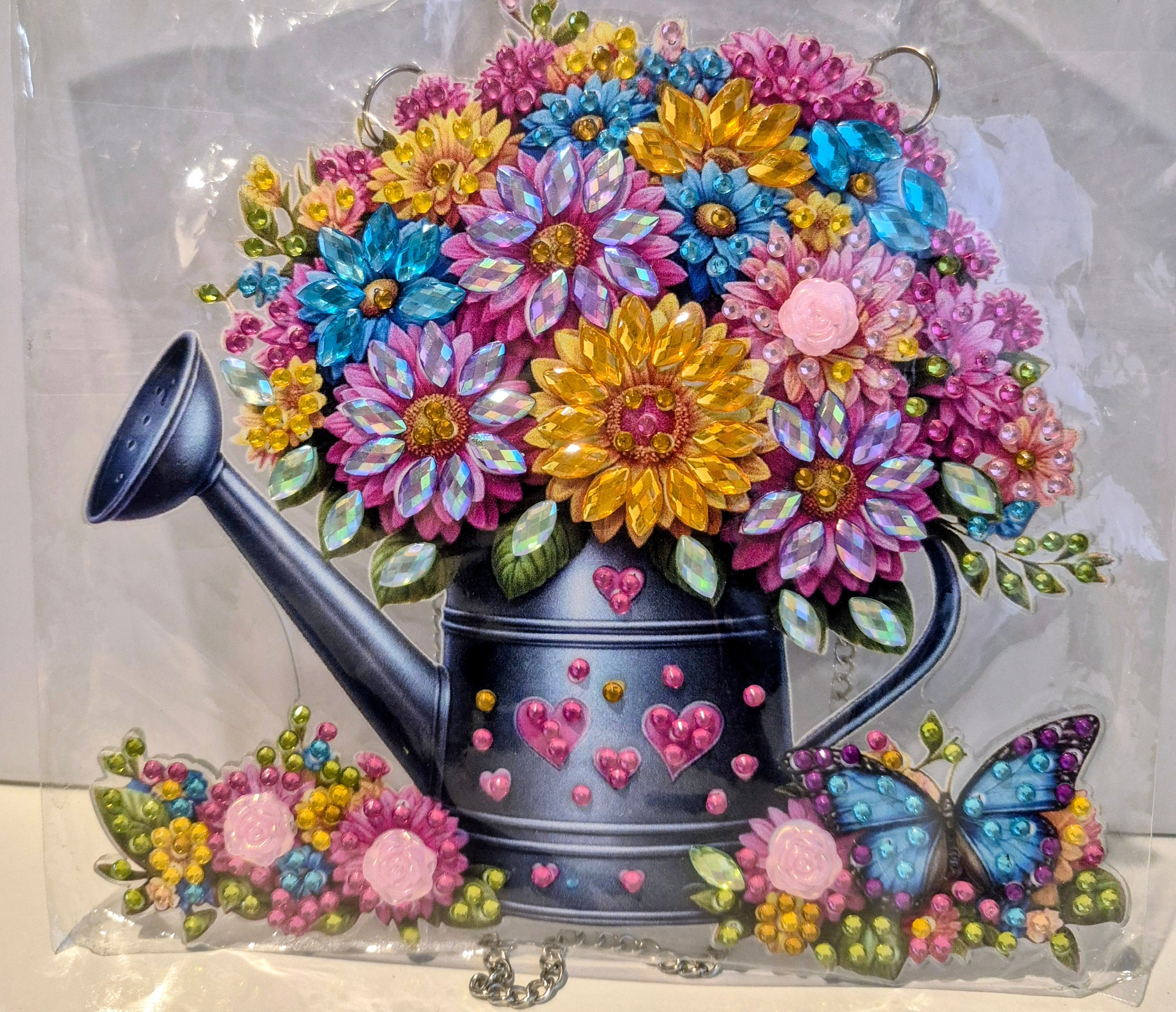 Watering Can and flowers hanging dec Seahorse Creations AU