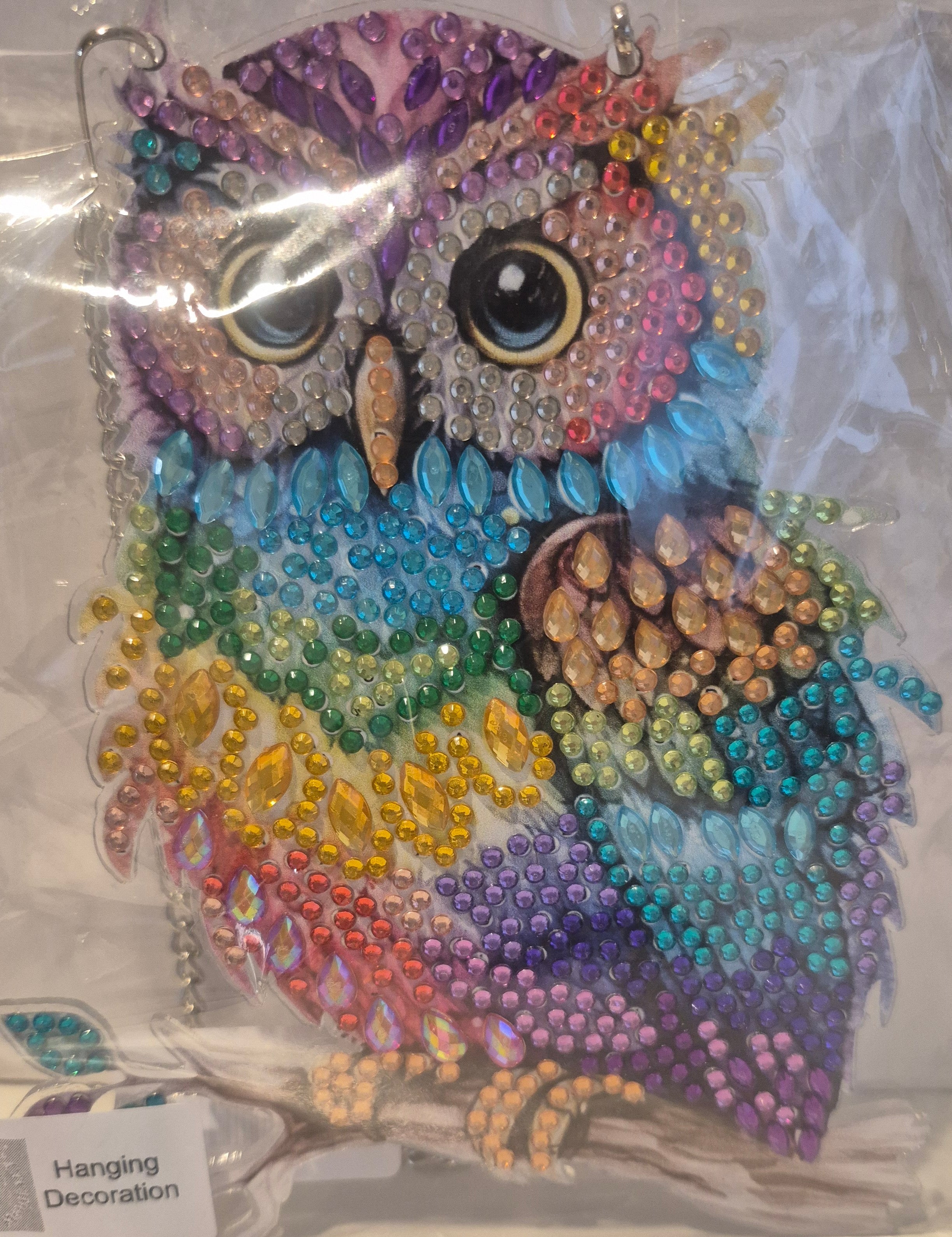 Rainbow Owl Hanging Decoration Seahorse Creations AU