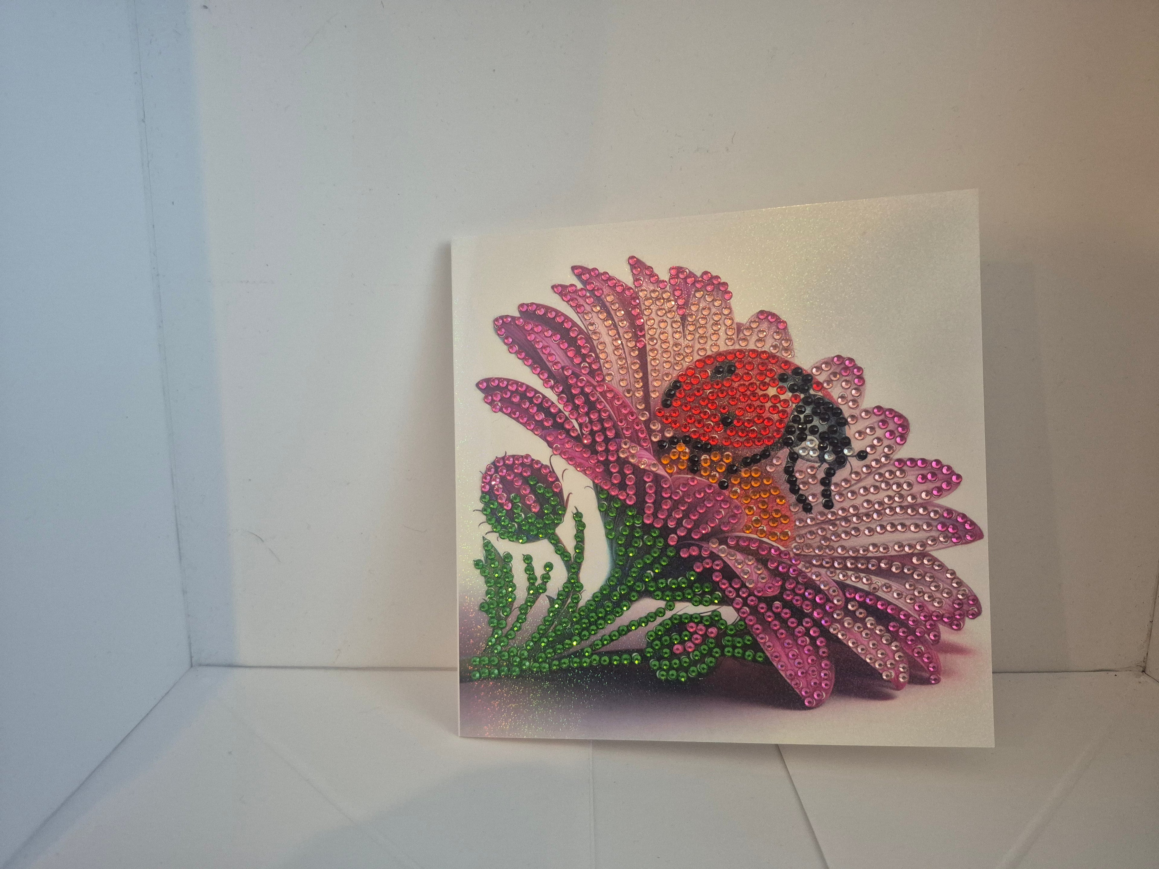 Ladybug on a flower card Seahorse Creations AU