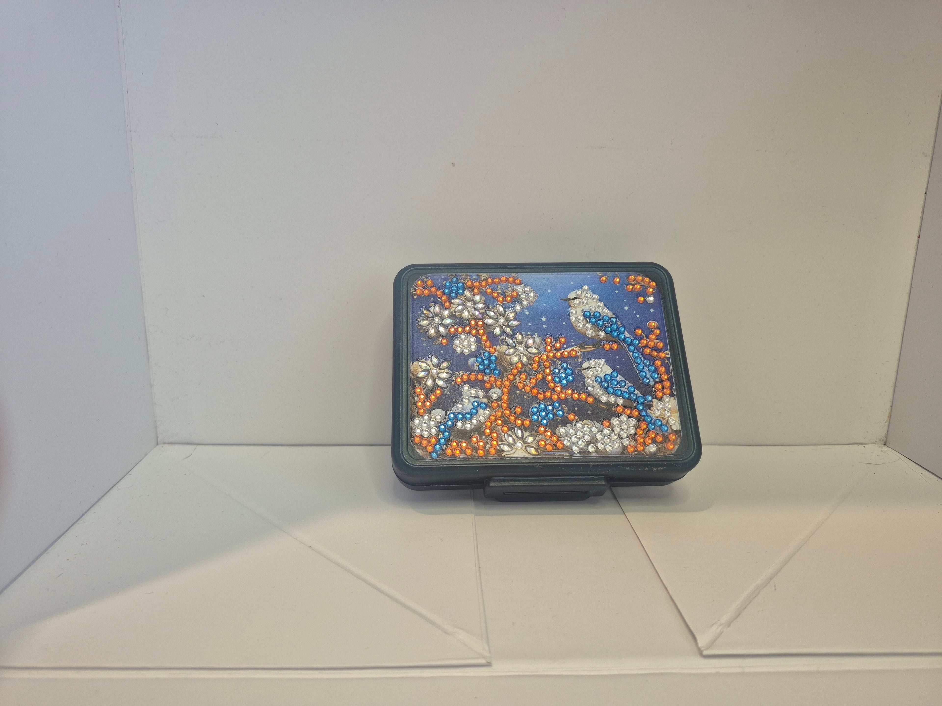 Blue Bird Large Pill box Seahorse Creations AU