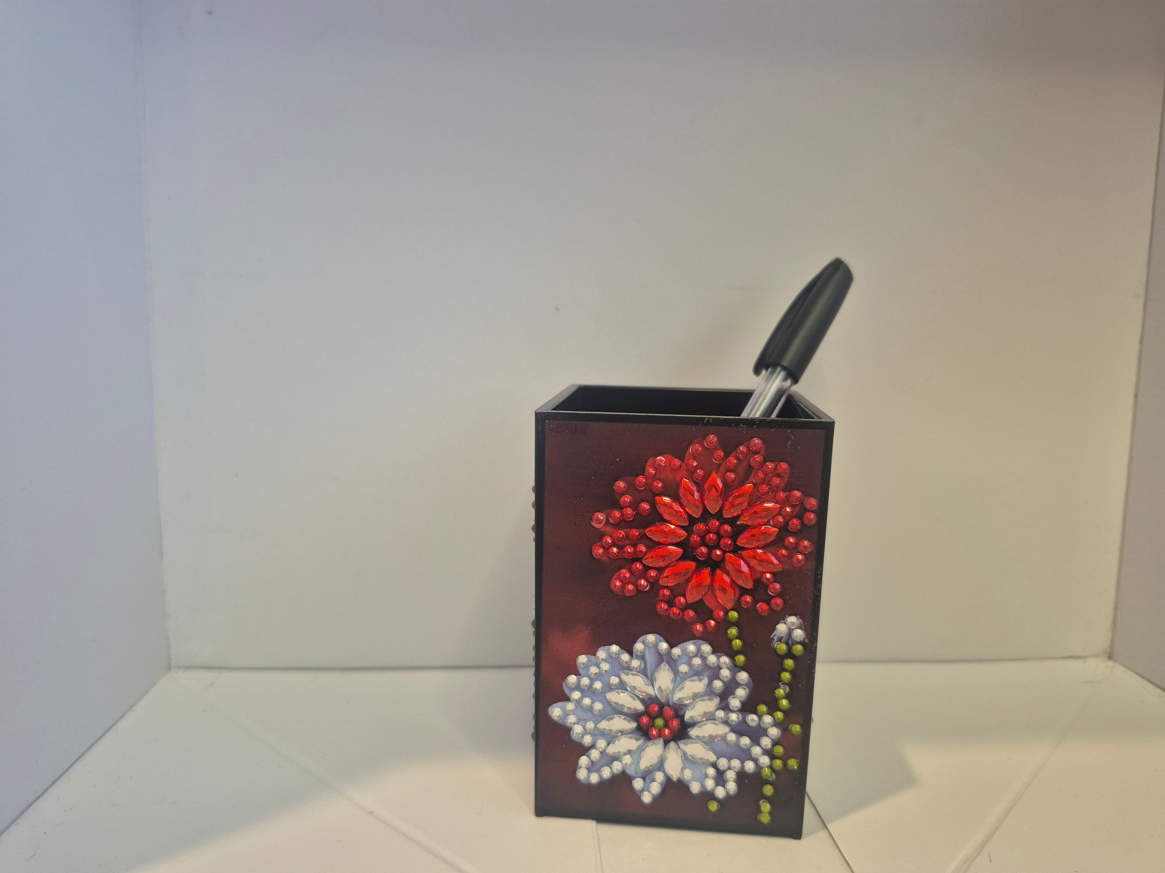 Floral Pencil Cup Seahorse Creations AU