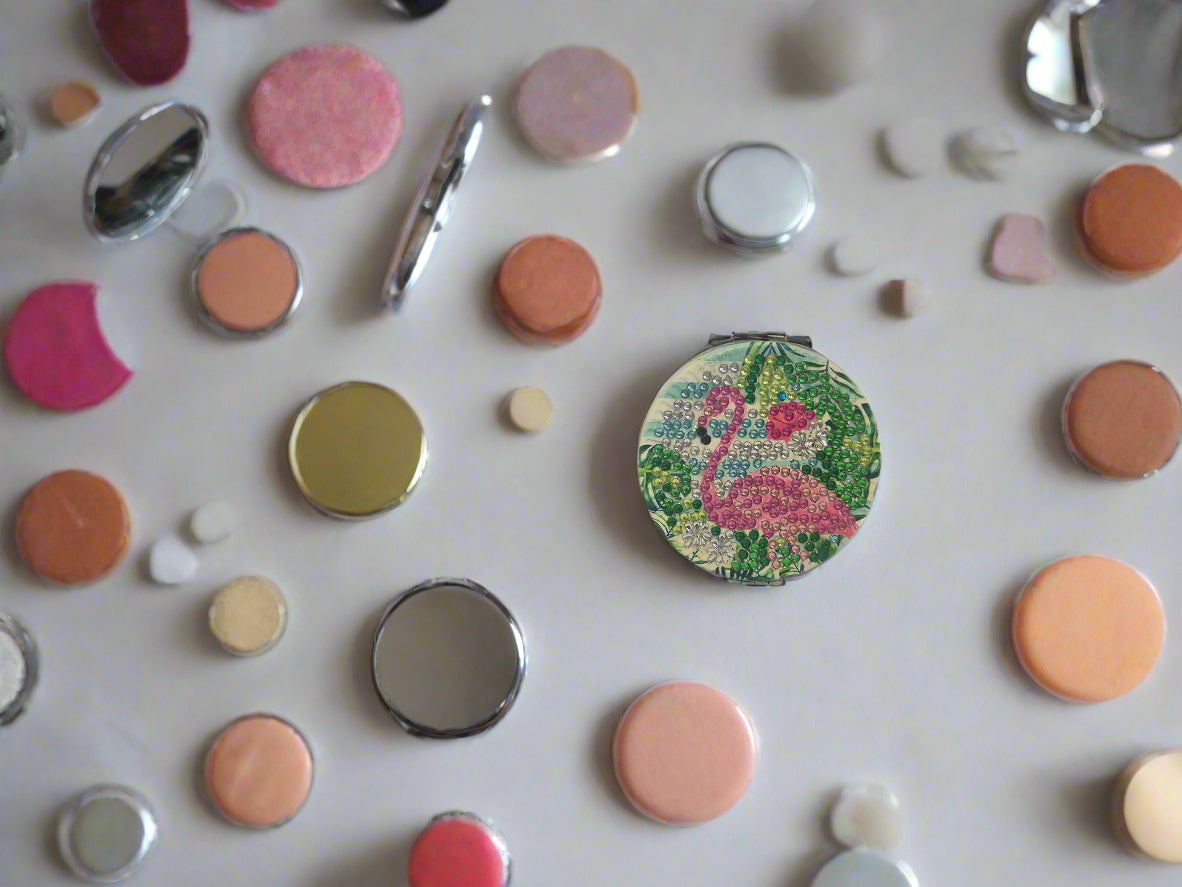flamingo compact mirror Seahorse Creations AU