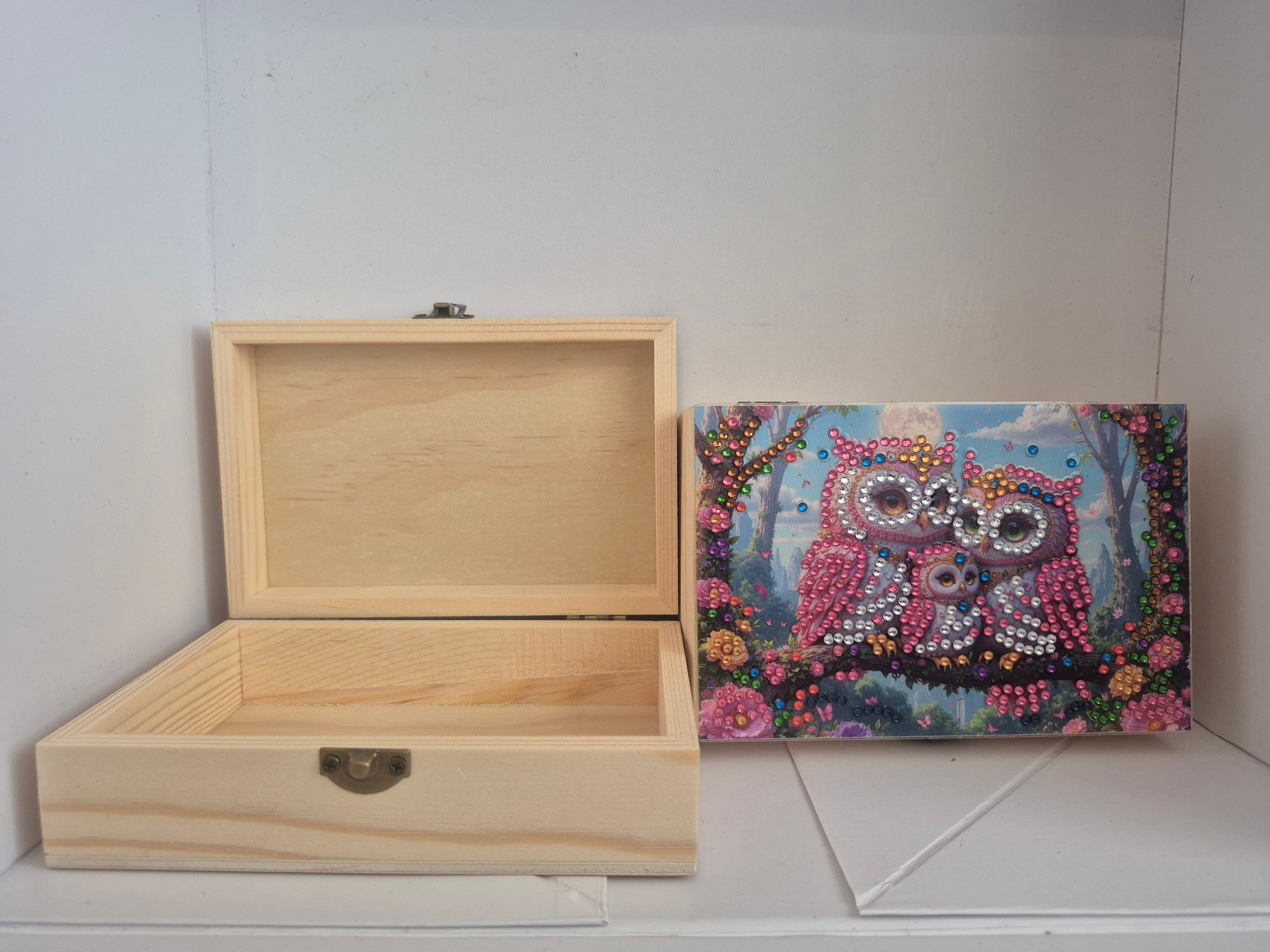 Owl Wooden Box Seahorse Creations AU
