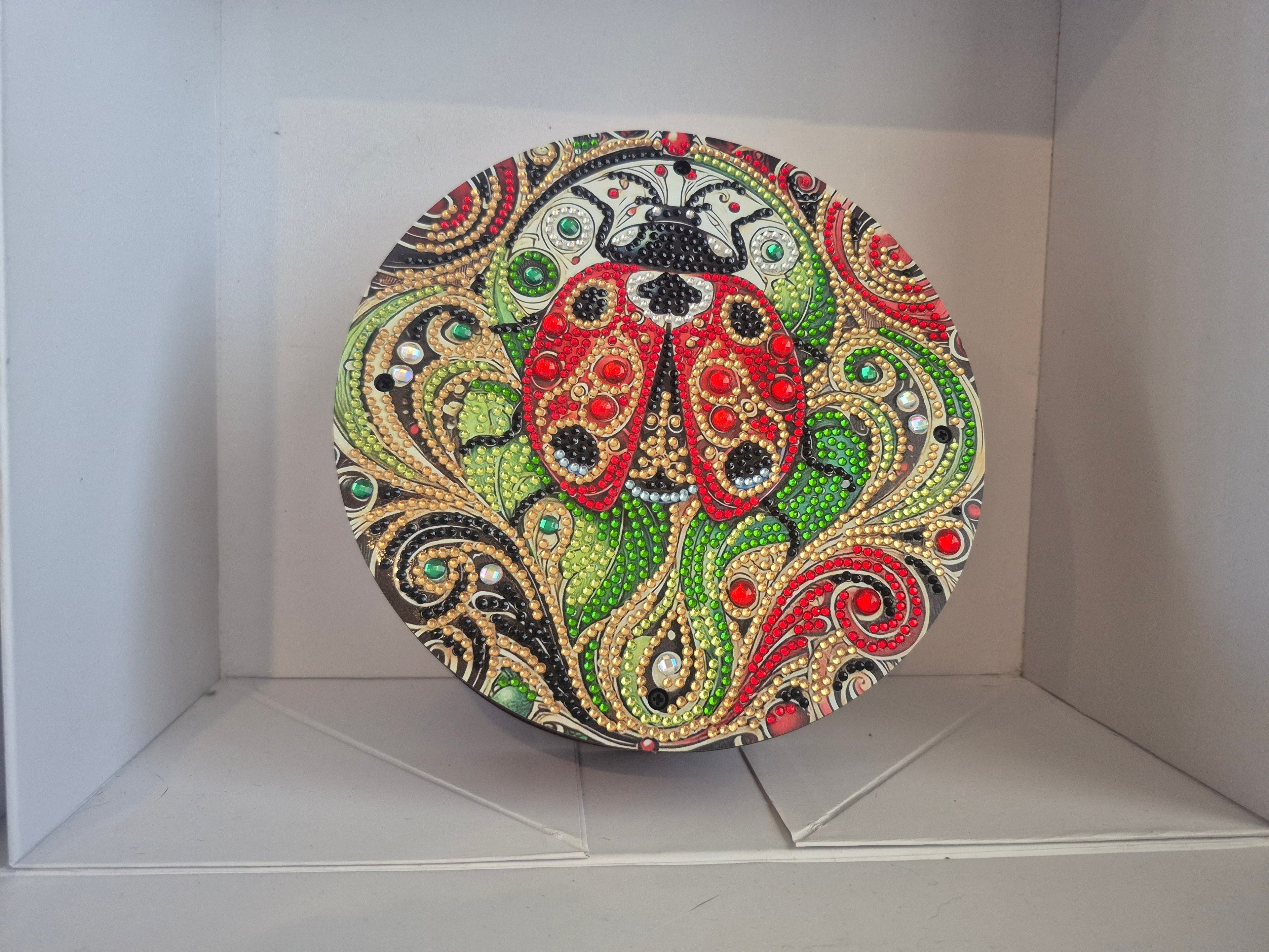 Ladybug Round Wooden Box Seahorse Creations AU