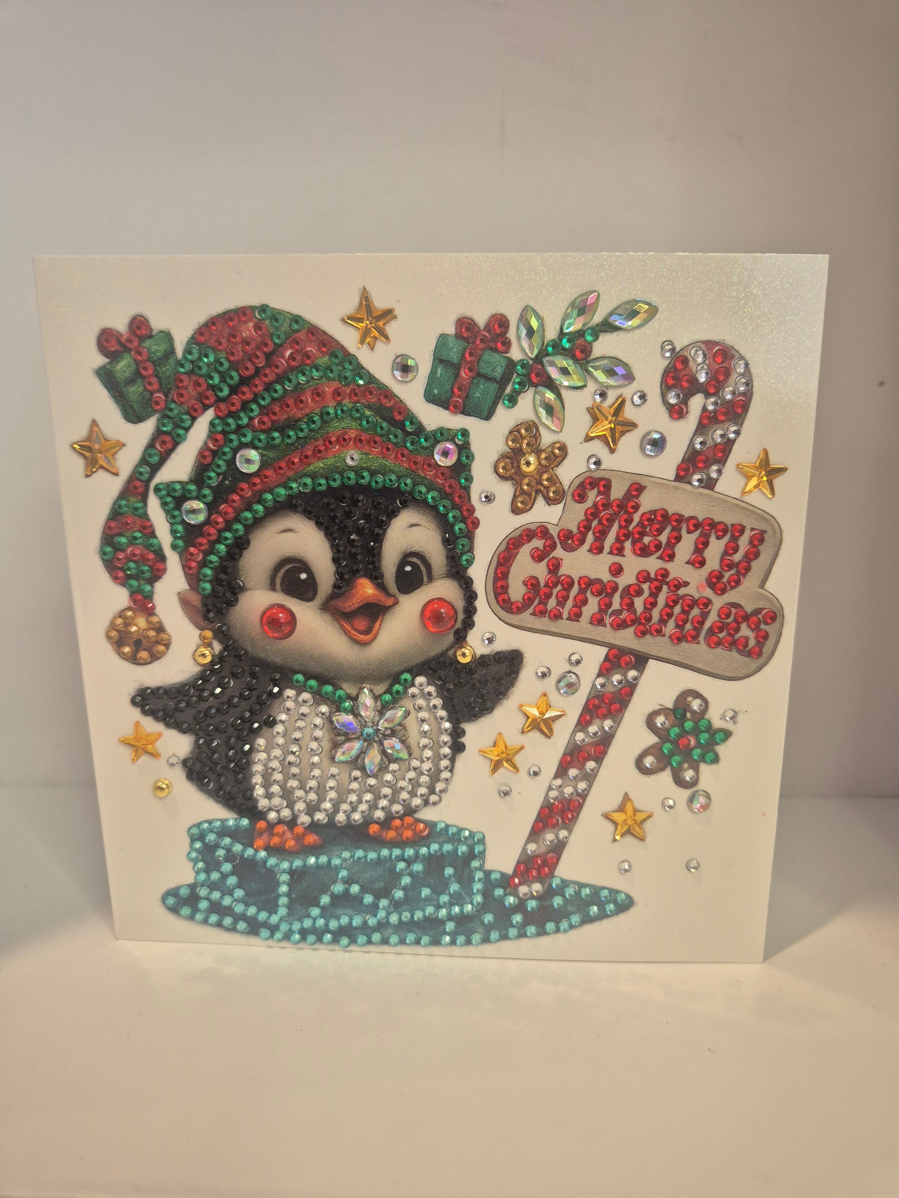 Festive penguin on ice Seahorse Creations AU