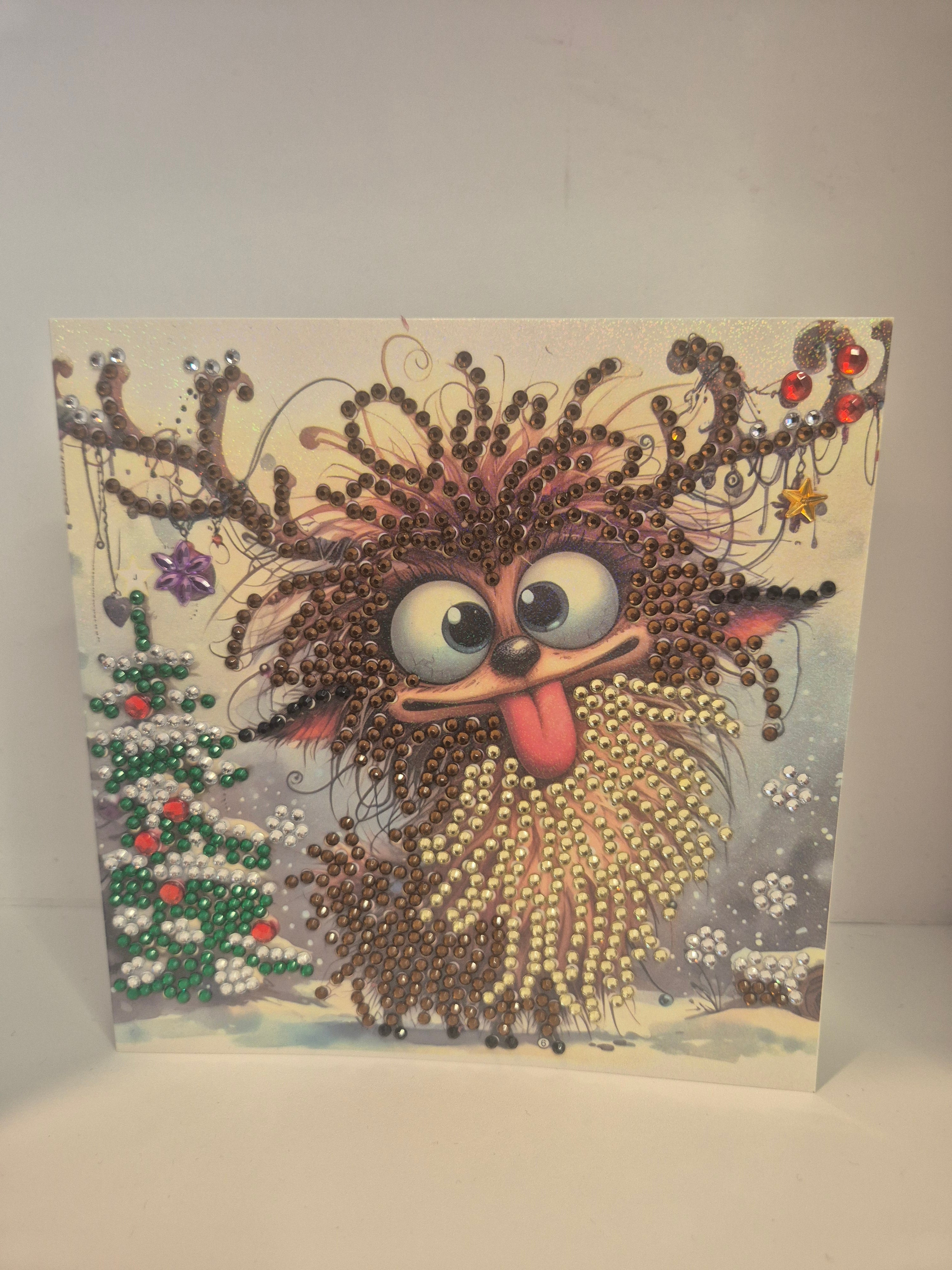 crazy reindeer Christmas card Seahorse Creations AU