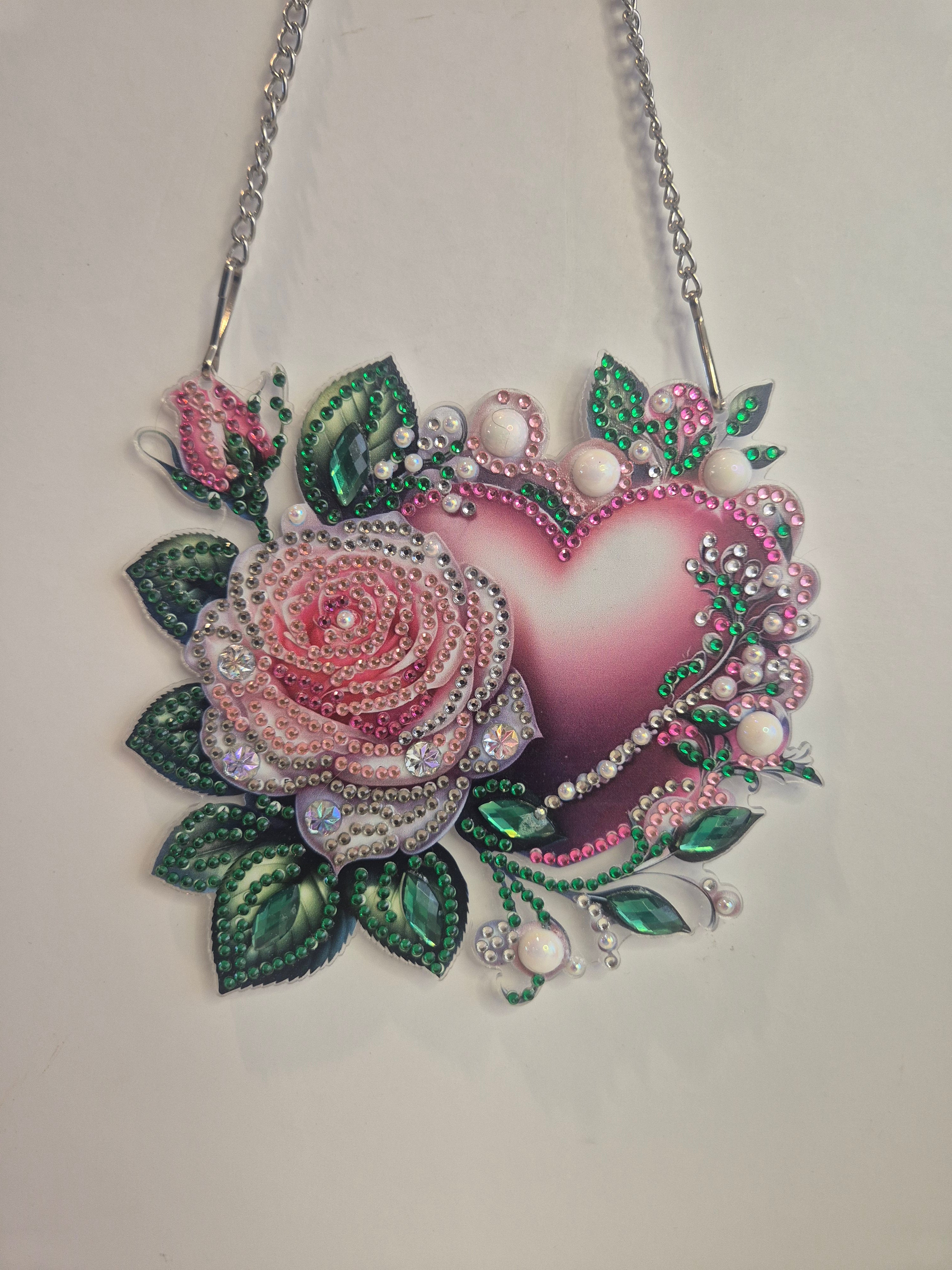 Rose and heart hanging decoratoin Seahorse Creations AU
