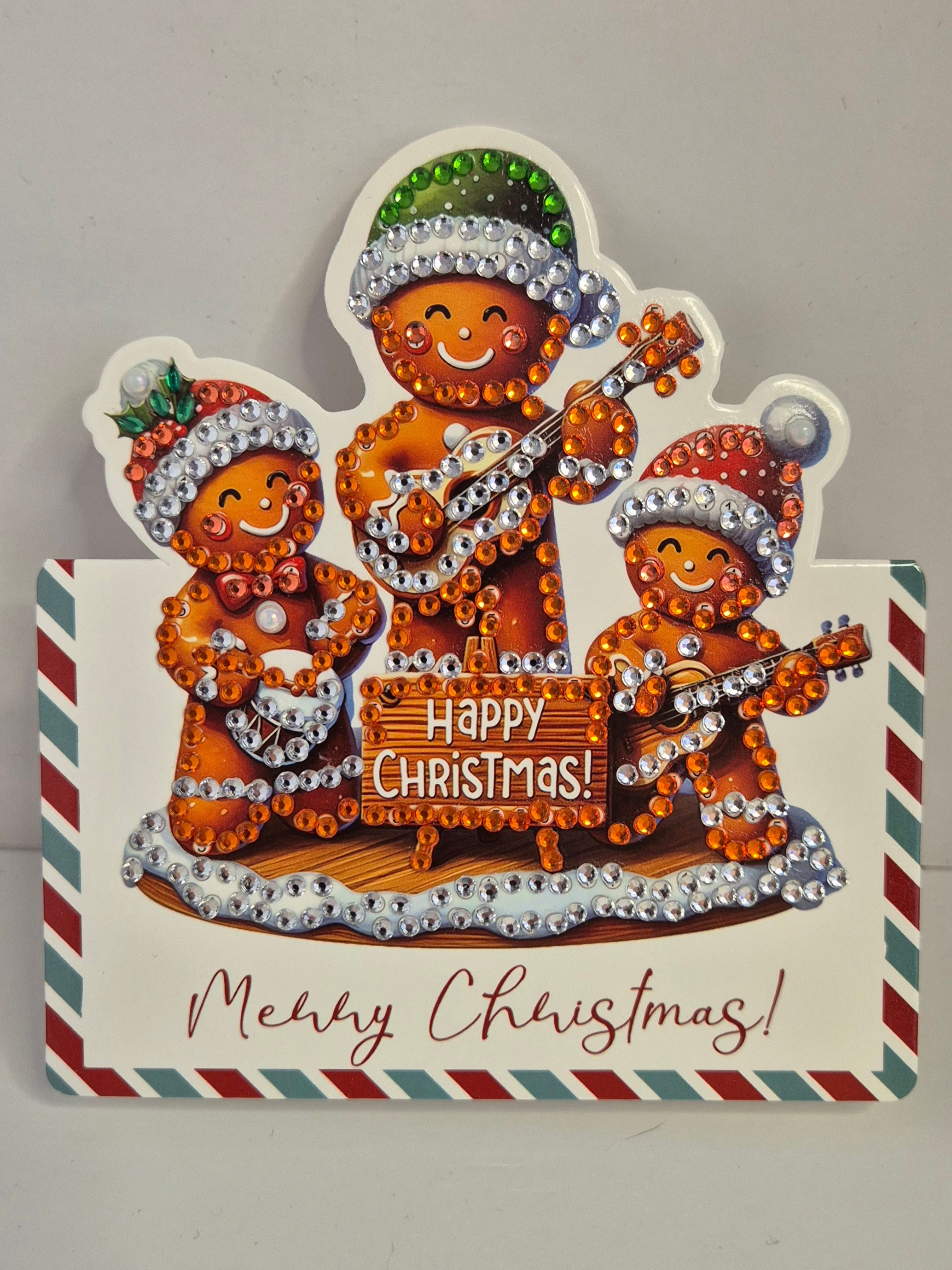 Gingerbread guitar ensemble xmas card Seahorse Creations AU