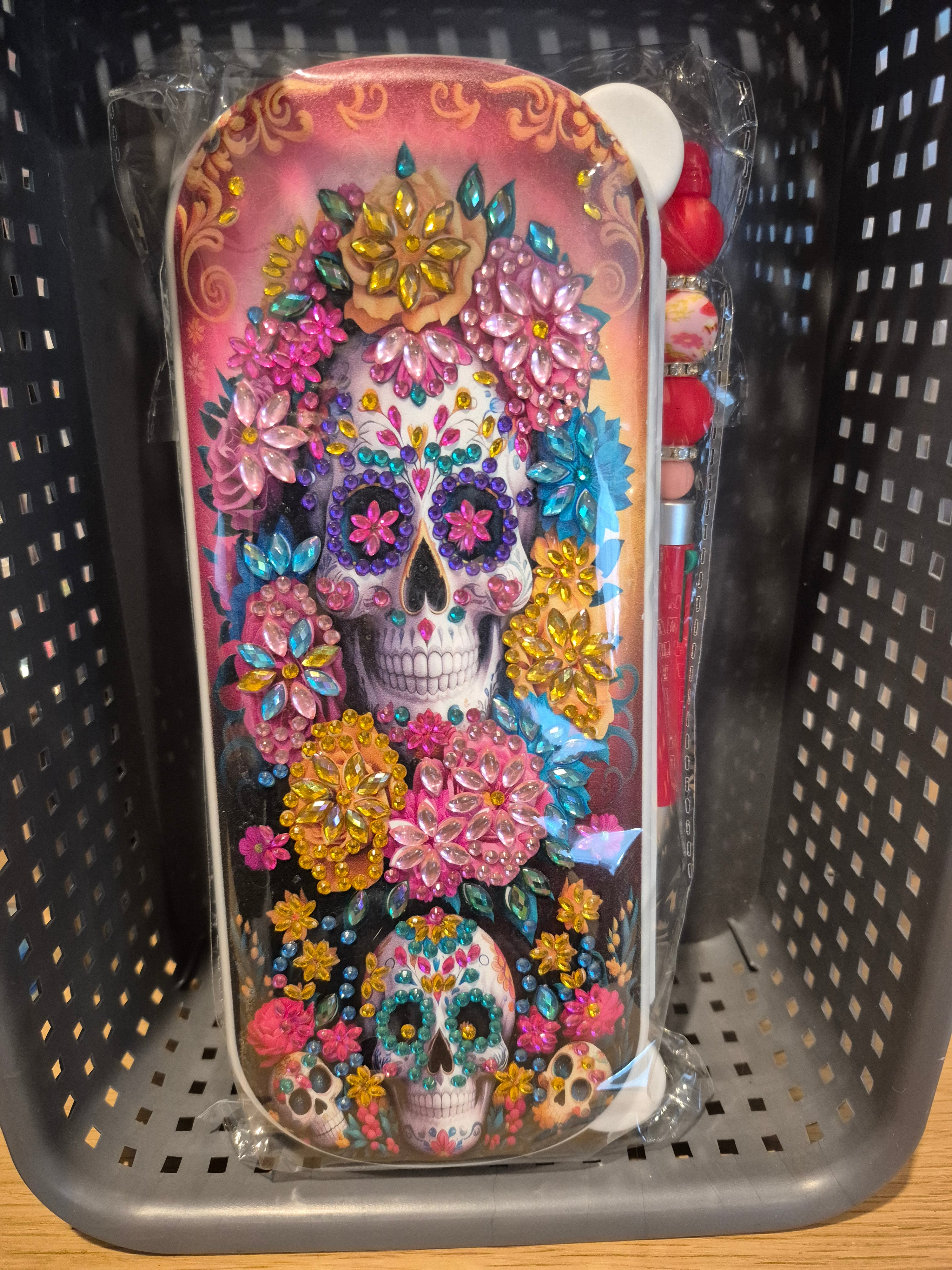 skull pencil box and pen Seahorse Creations AU
