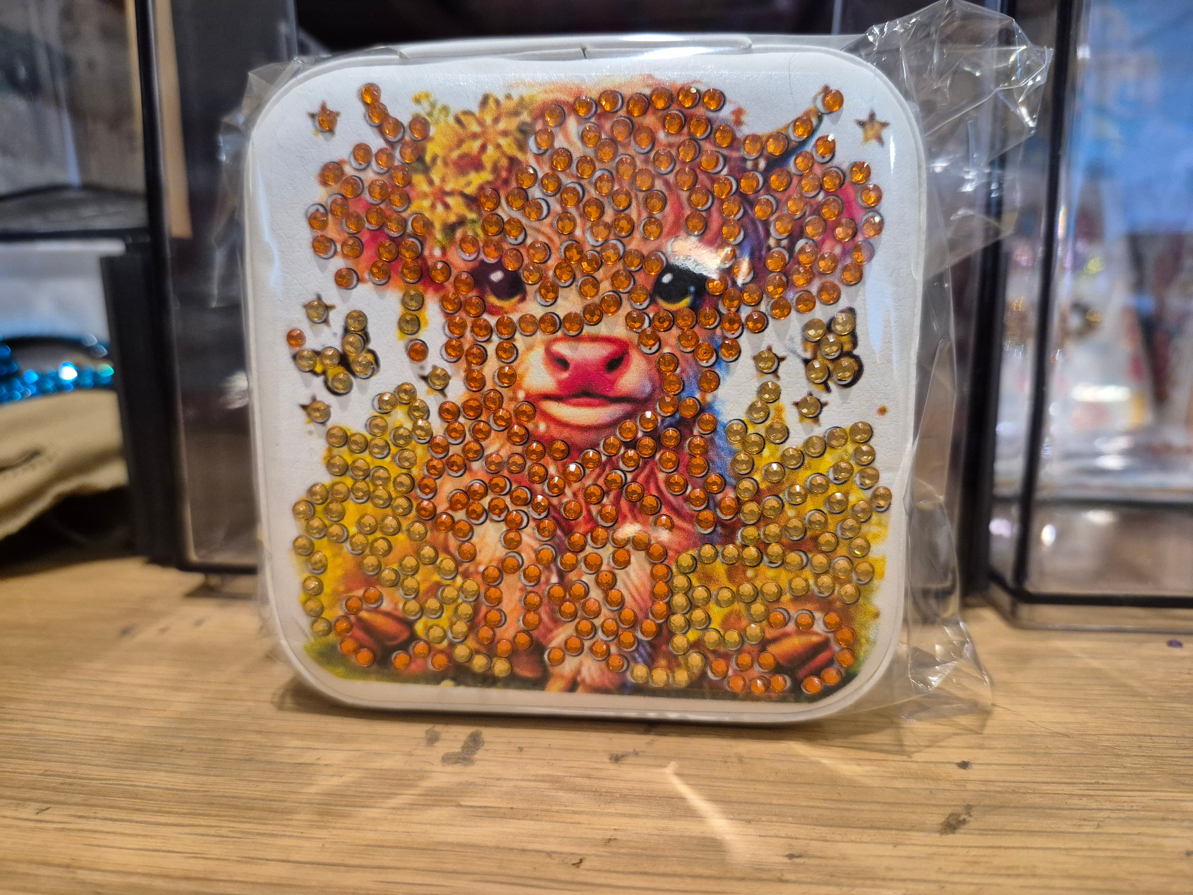 Jewellery box -white, highland cow Seahorse Creations AU