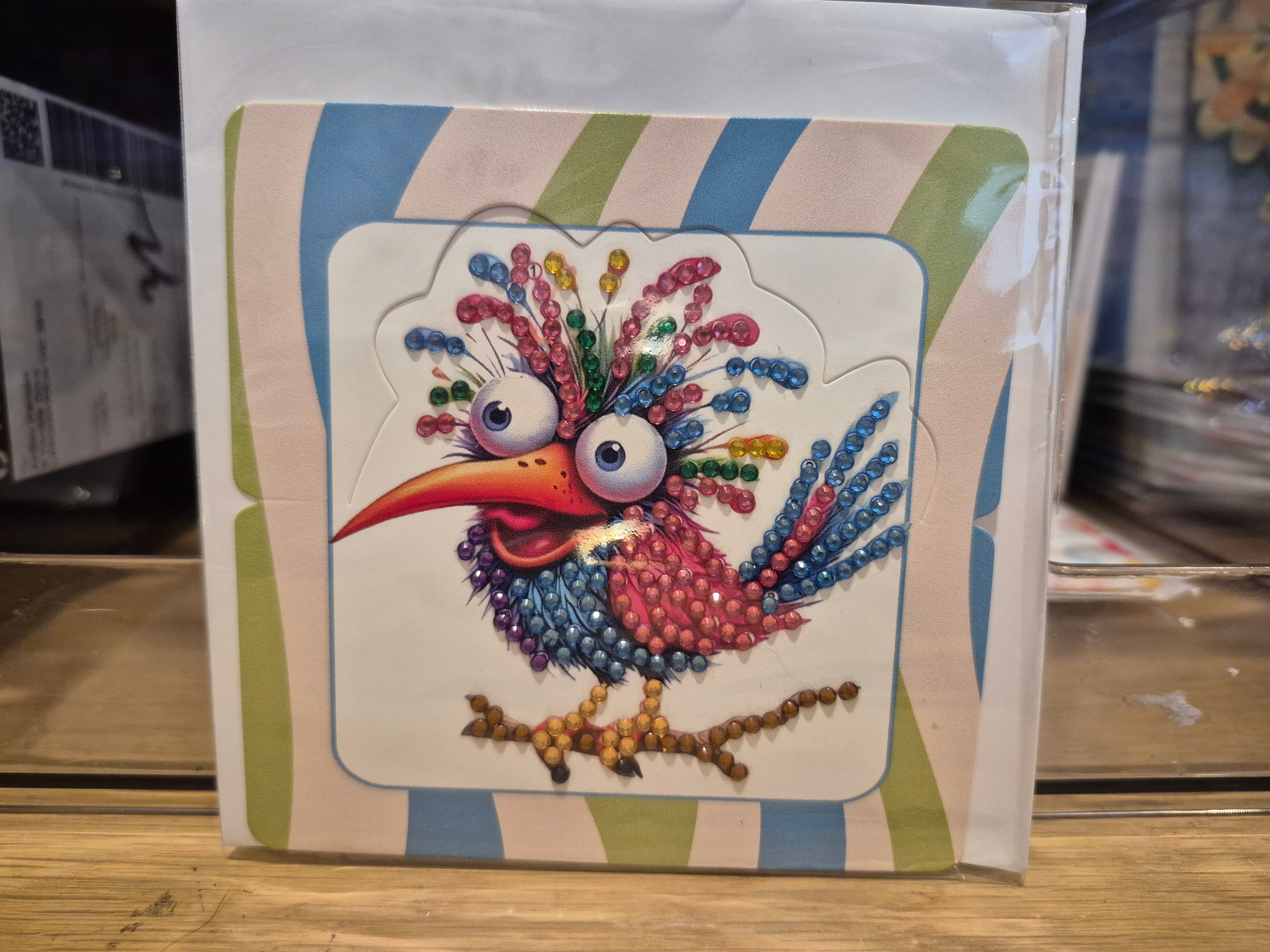 cards - greeting, mini, crazy bird 6 Seahorse Creations AU