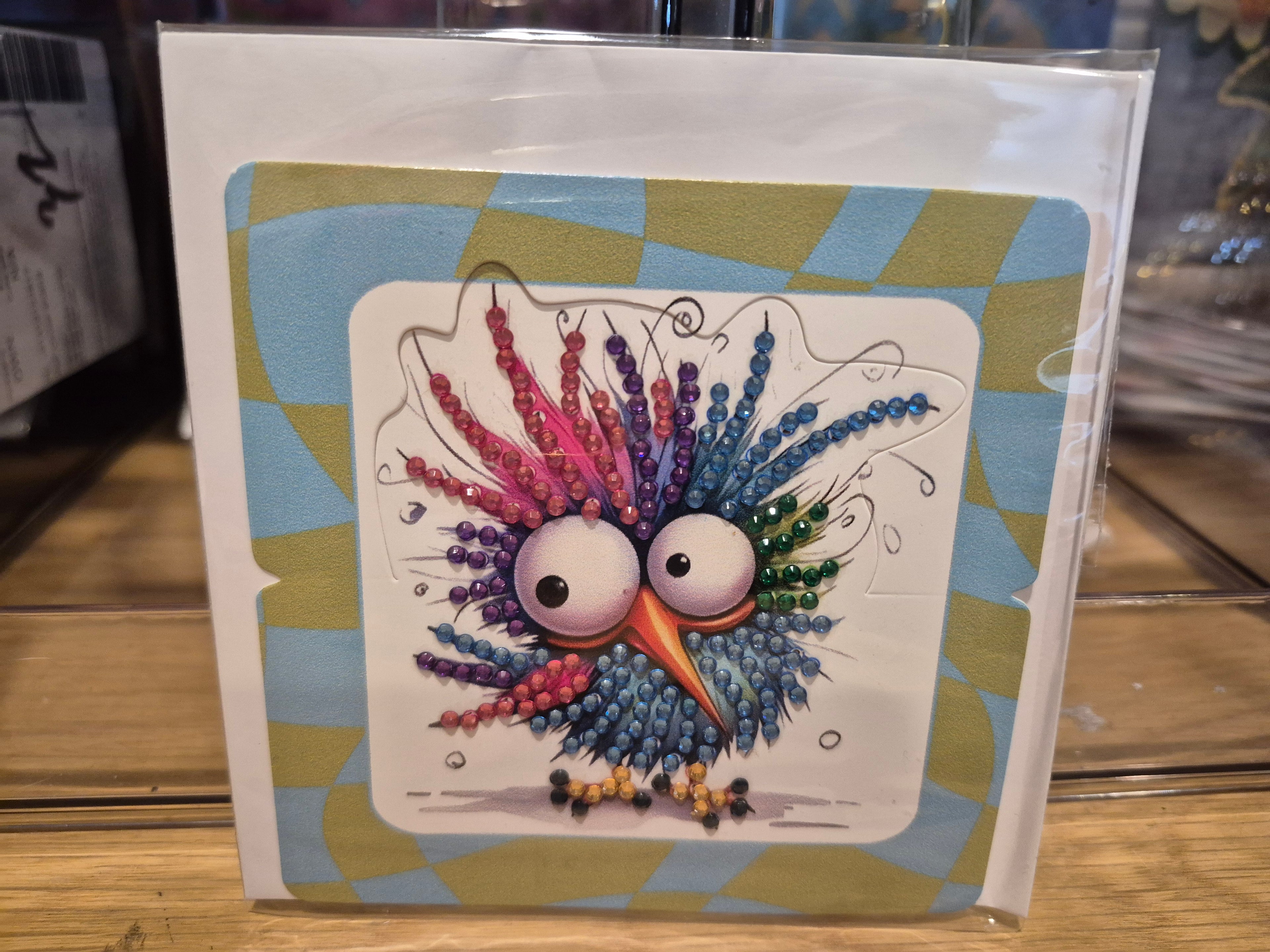 cards - greeting, mini, crazy bird 3 Seahorse Creations AU
