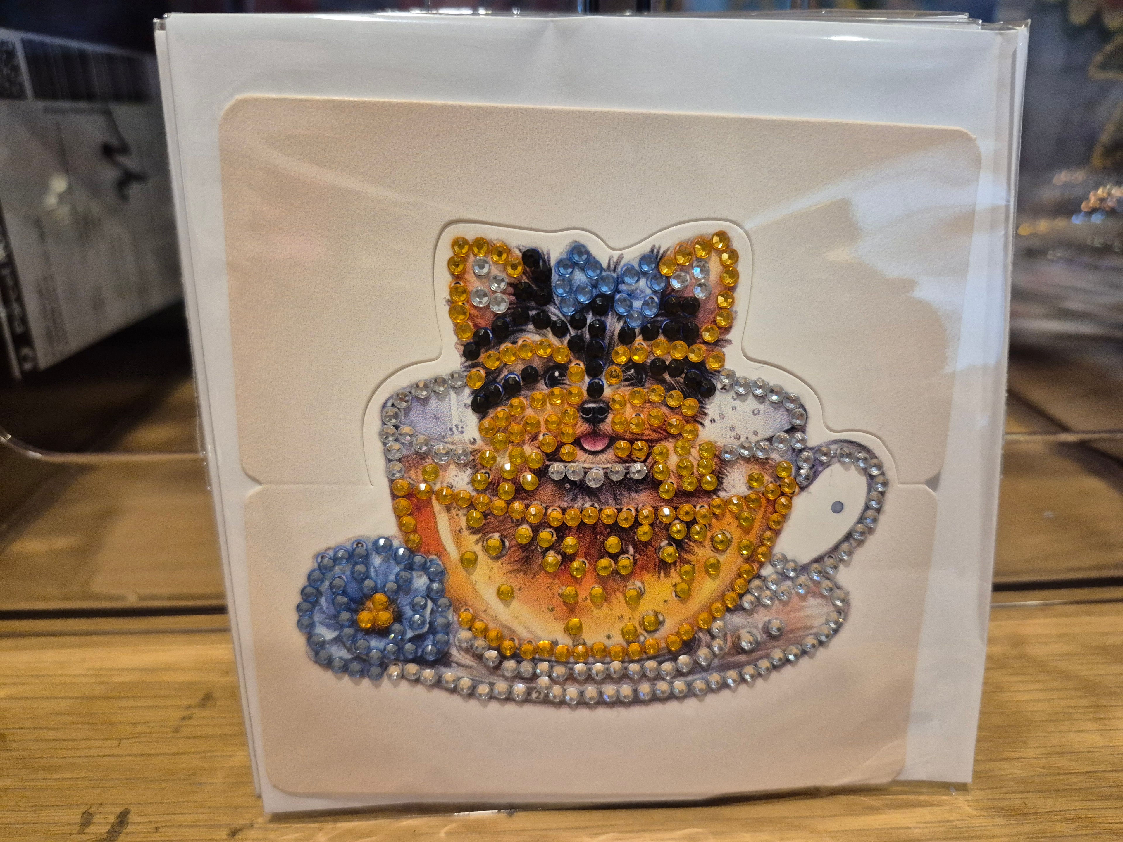 Cards -  greeting, mni, dog in glasses 1 Seahorse Creations AU