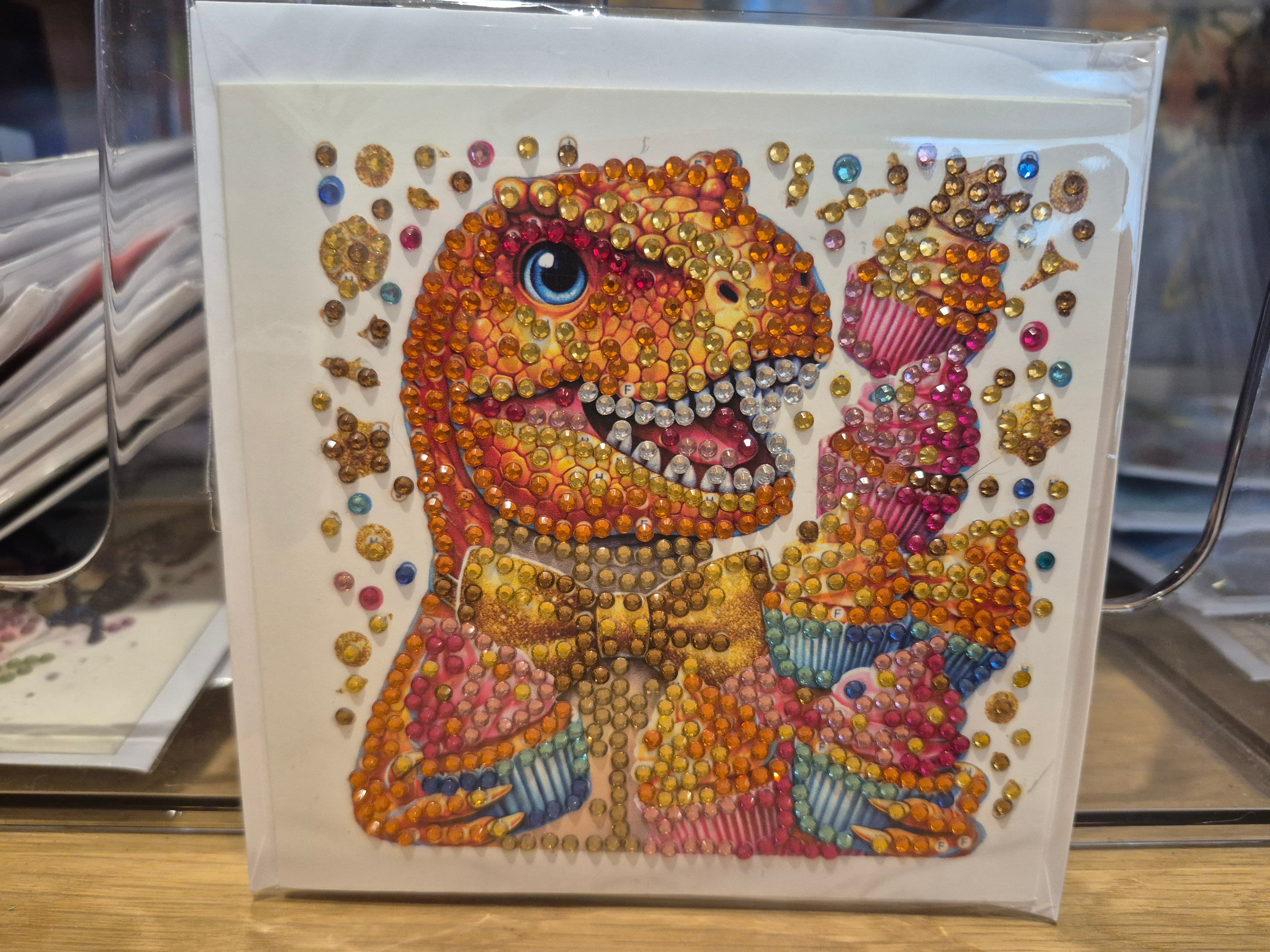 Card - birthday dinosaur with cupcakes Seahorse Creations AU