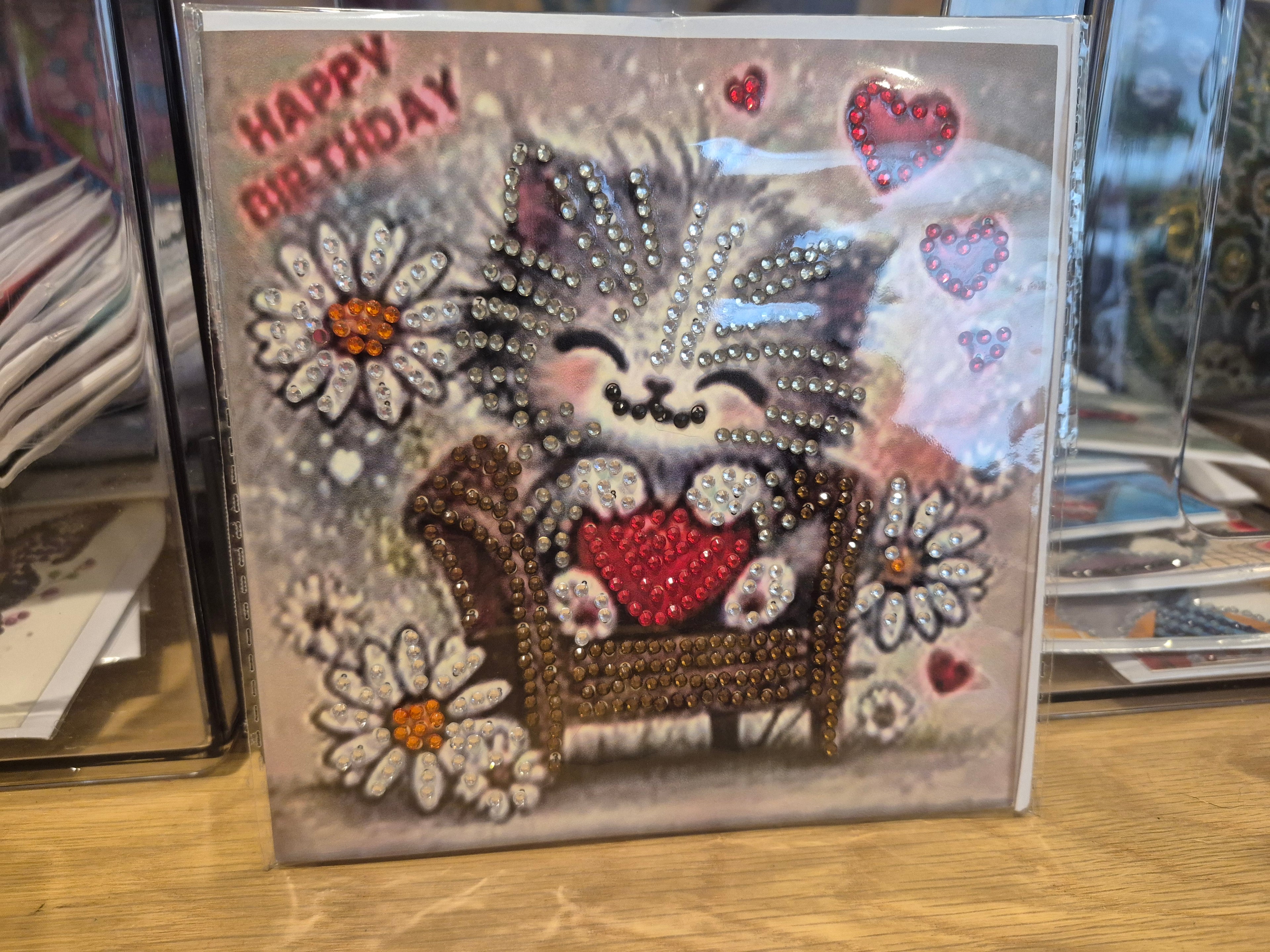 Cards - birthday,  cat in chair Seahorse Creations AU