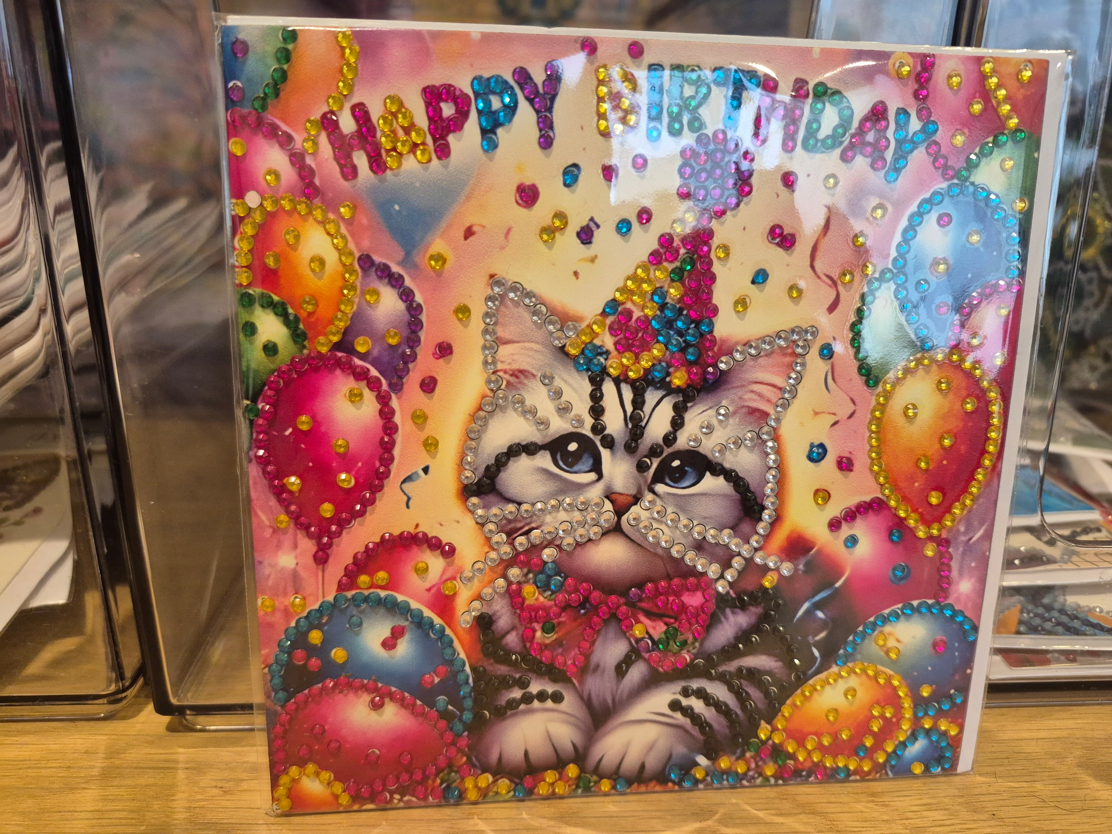 Cards - birthday,  cat with balloons Seahorse Creations AU