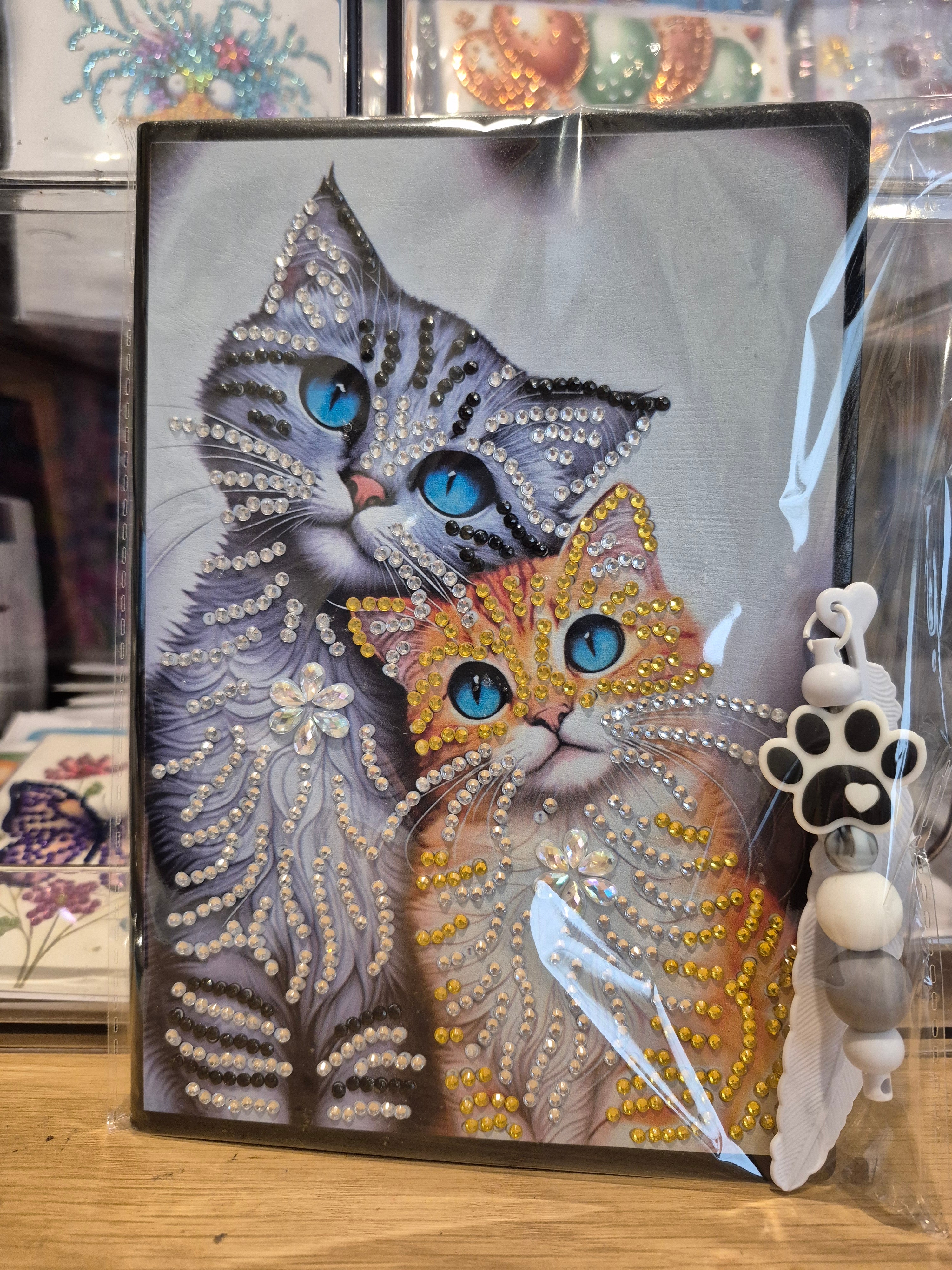 Notebook -cute kitties  with bookmark Seahorse Creations AU