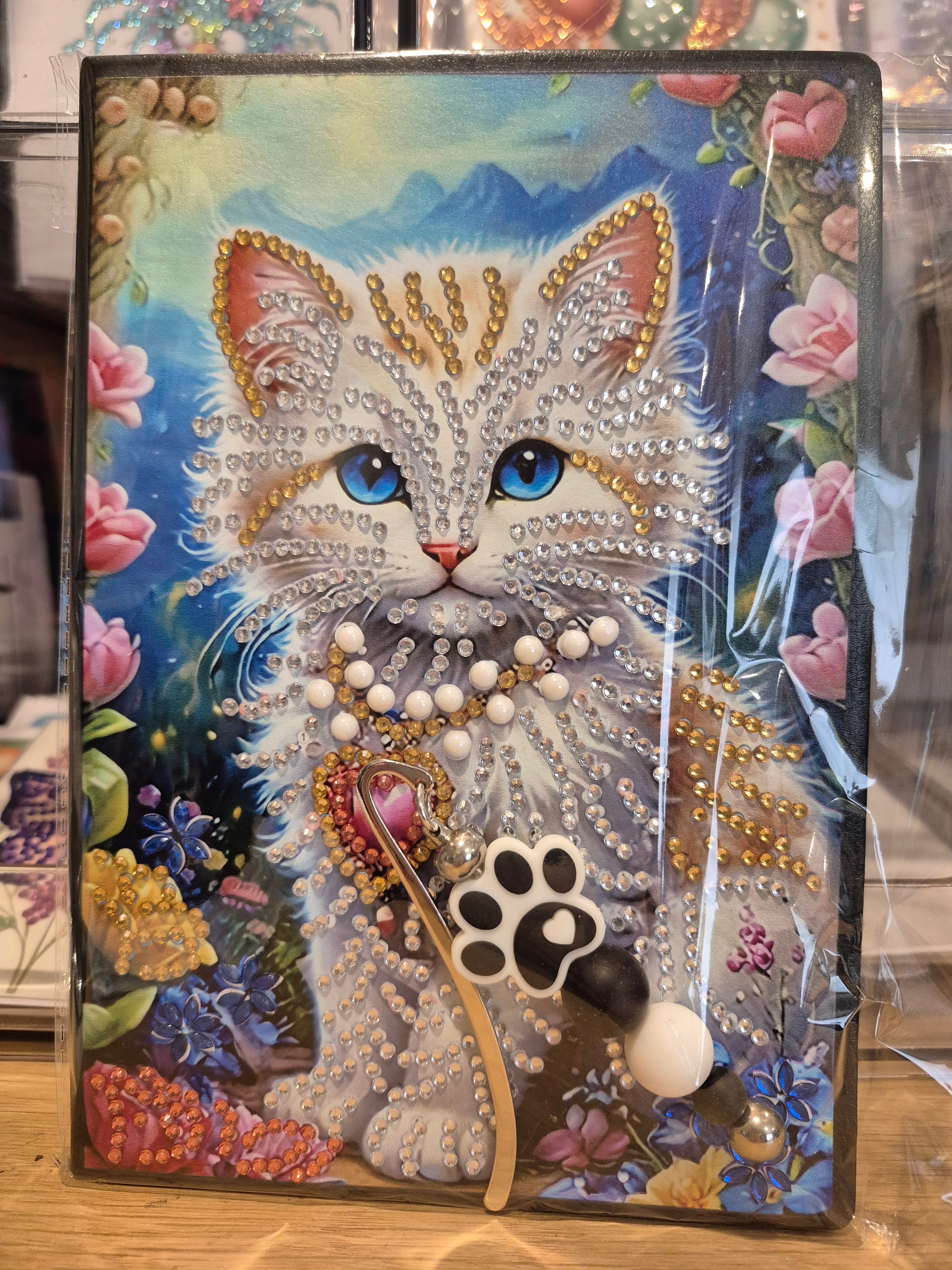 Notebook -cute kitty and bookmark Seahorse Creations AU