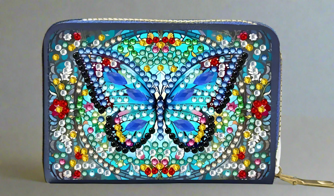 Blue Butterfly Card Wallet Seahorse Creations AU