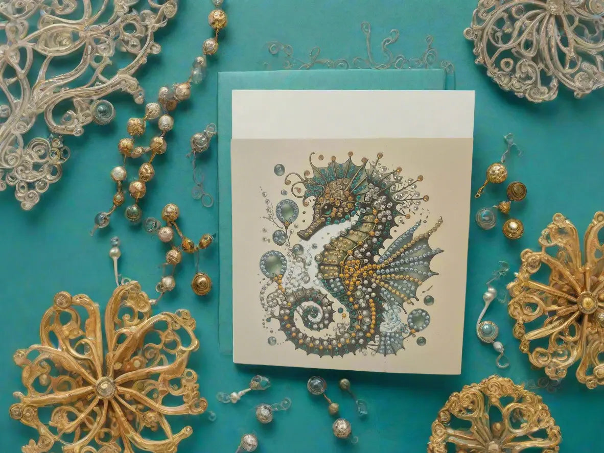 Golden tide seahorse Seahorse Creations AU