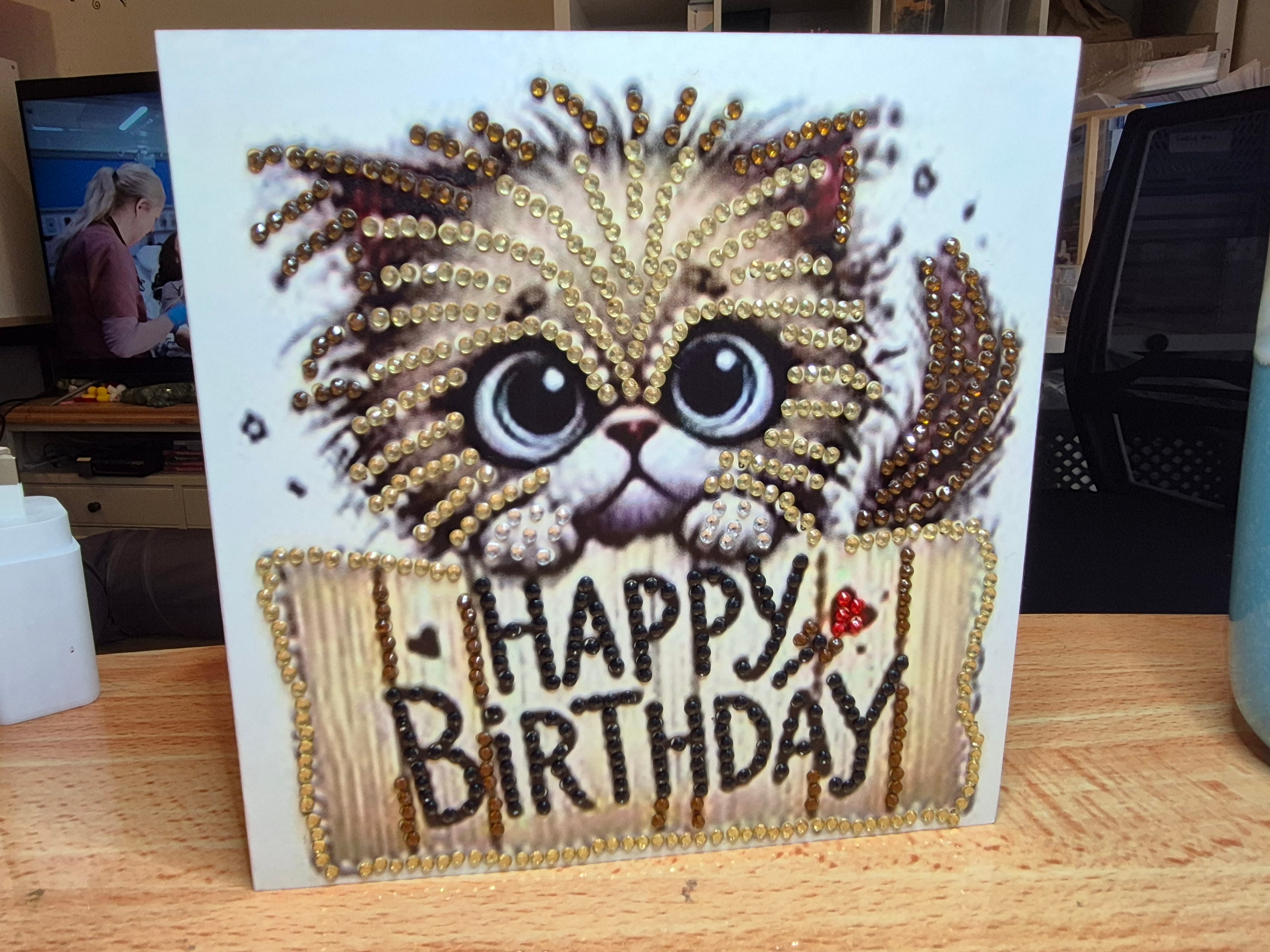 Card - birthday, cat Seahorse Creations AU