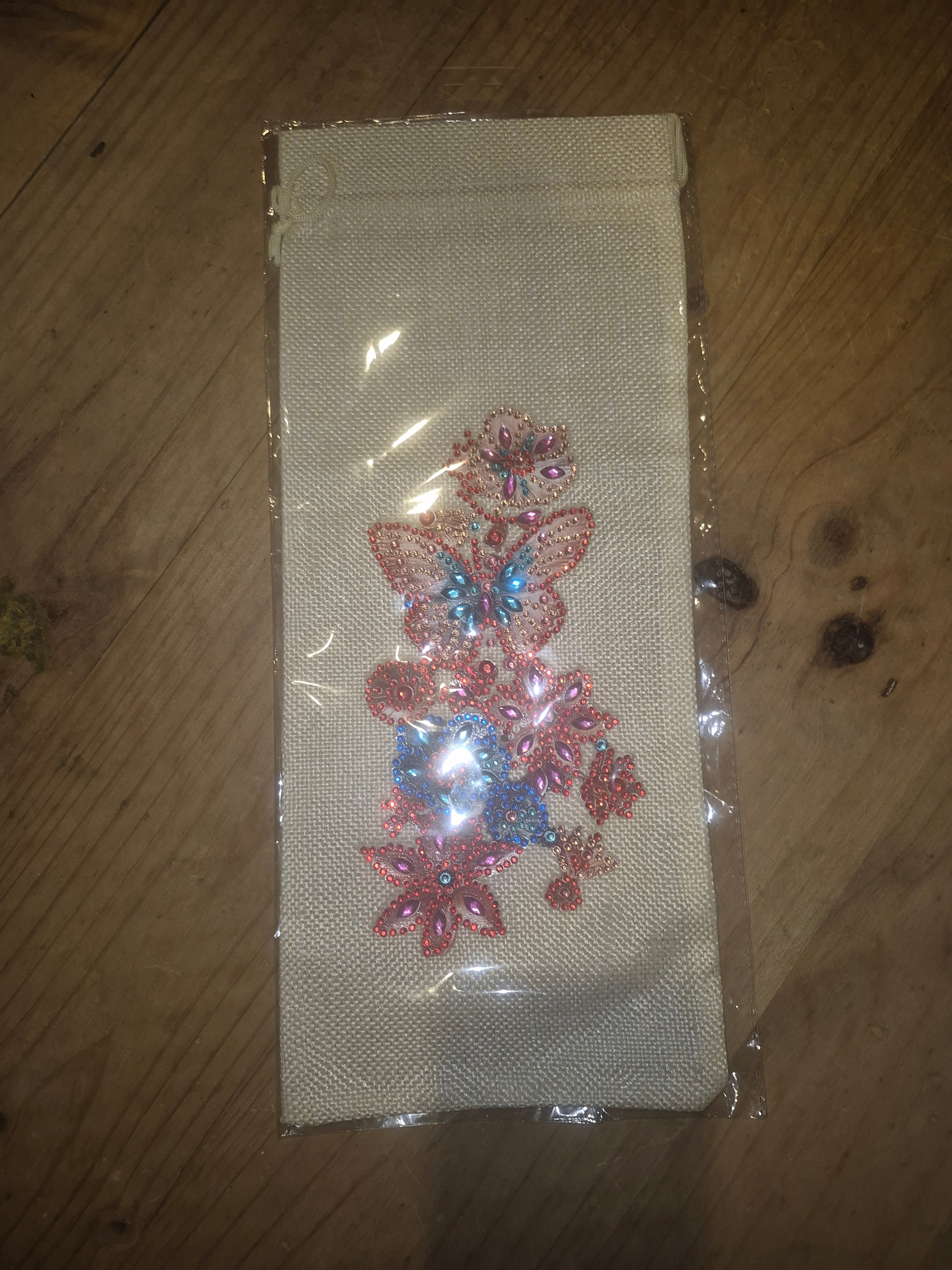 red butterfly and flowers bottle bag Seahorse Creations AU