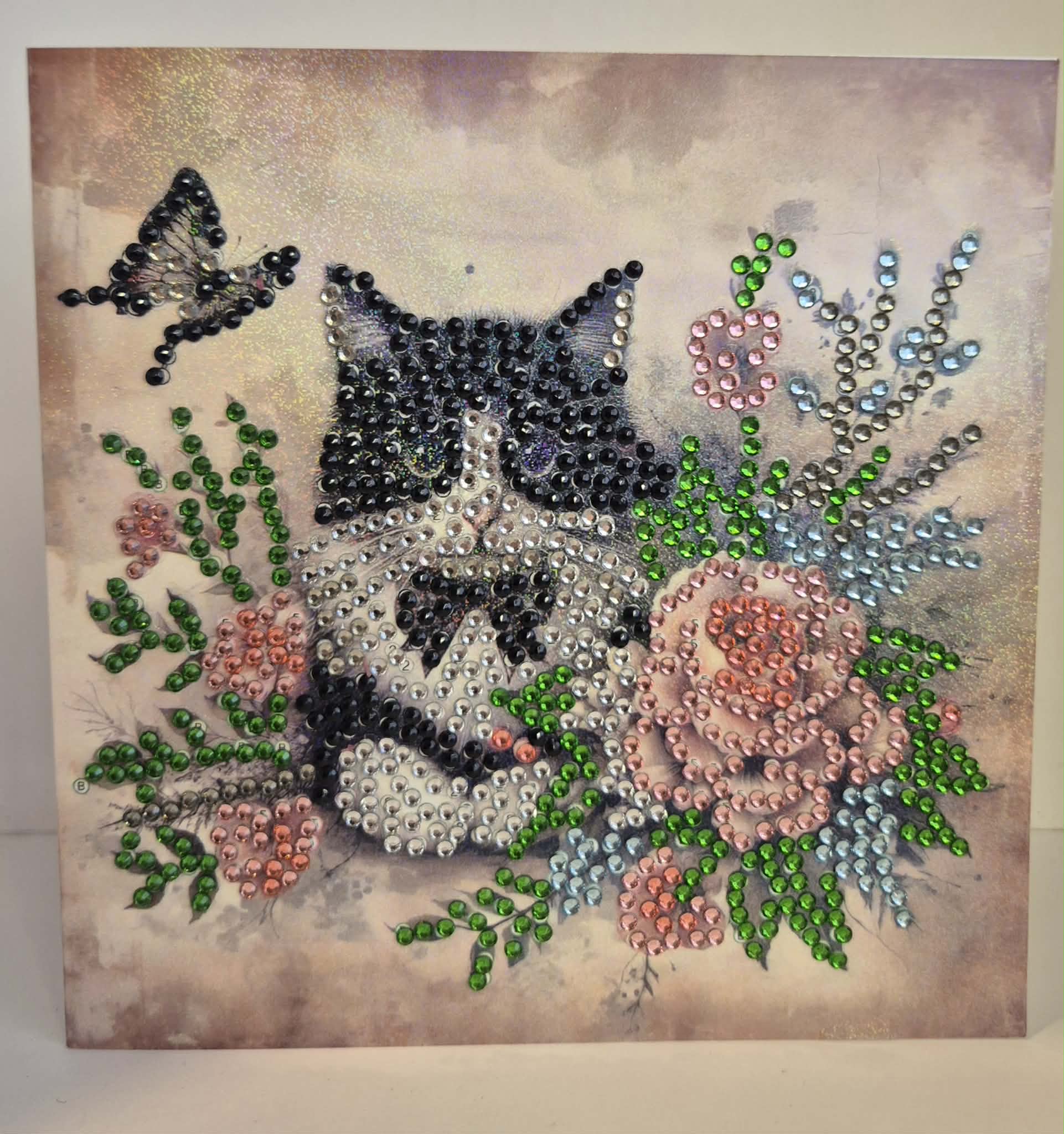 cat amongst the roses card Seahorse Creations AU