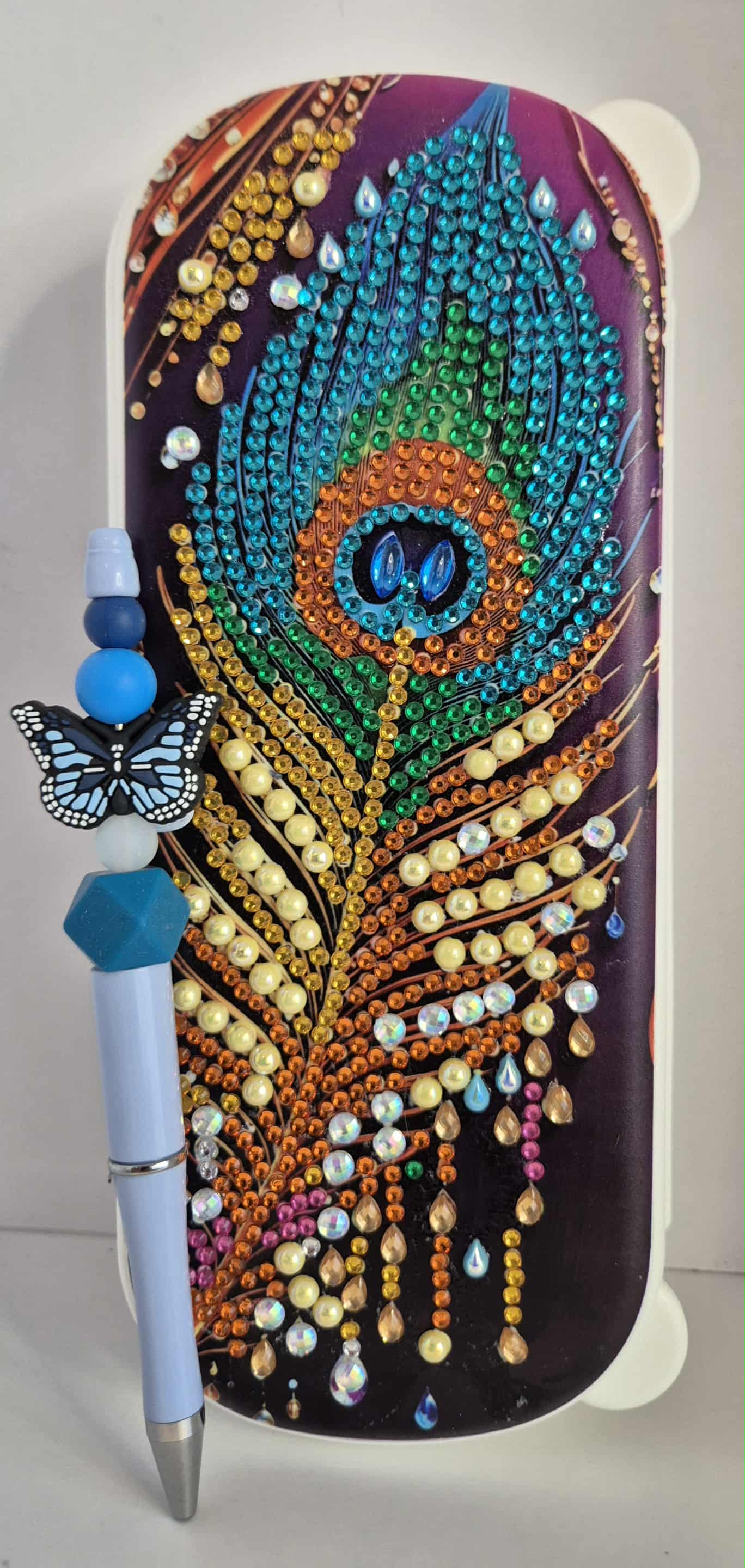 peacock feather pencil box and pen combo Seahorse Creations AU