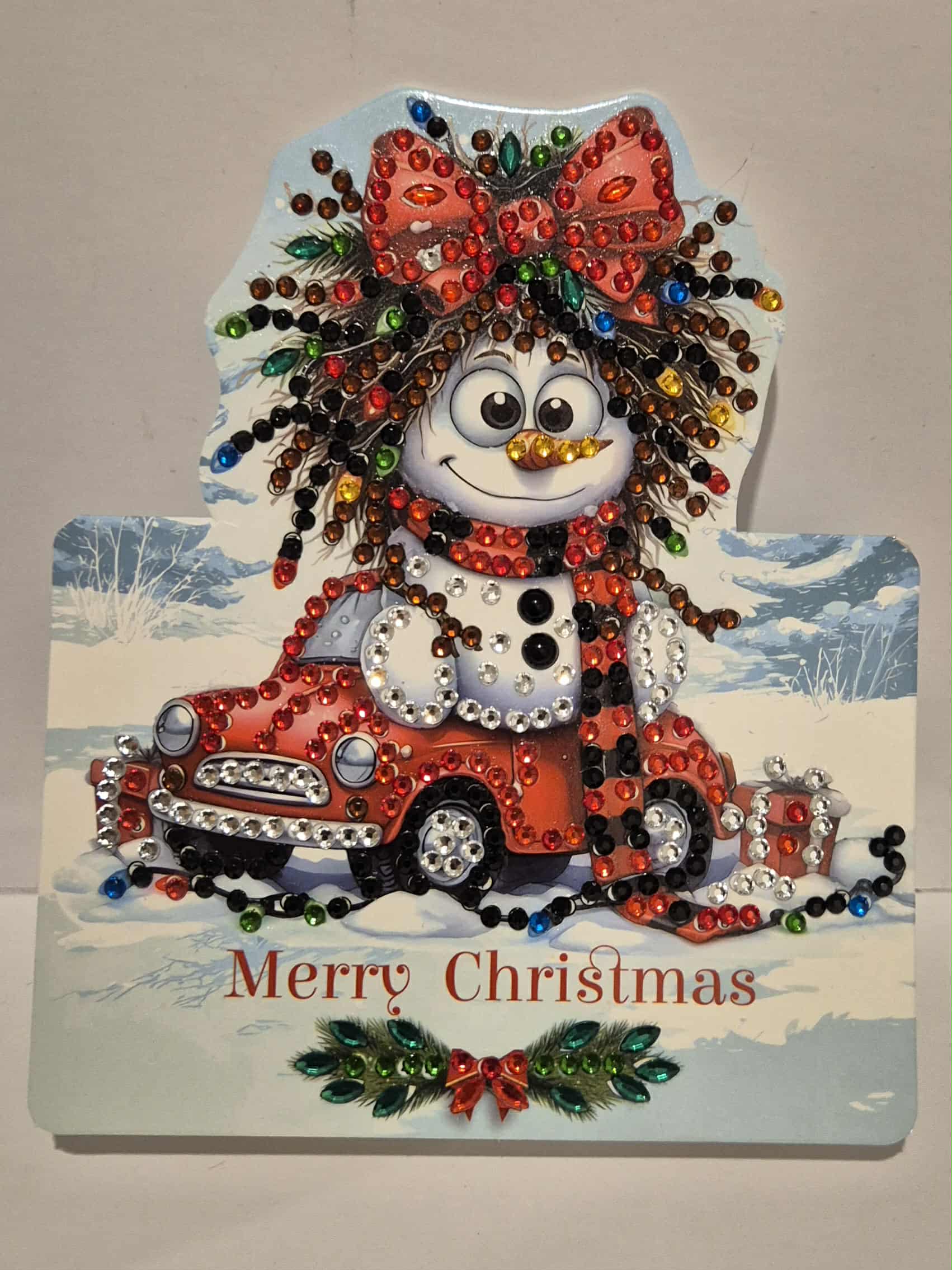 snowman on car card Seahorse Creations AU