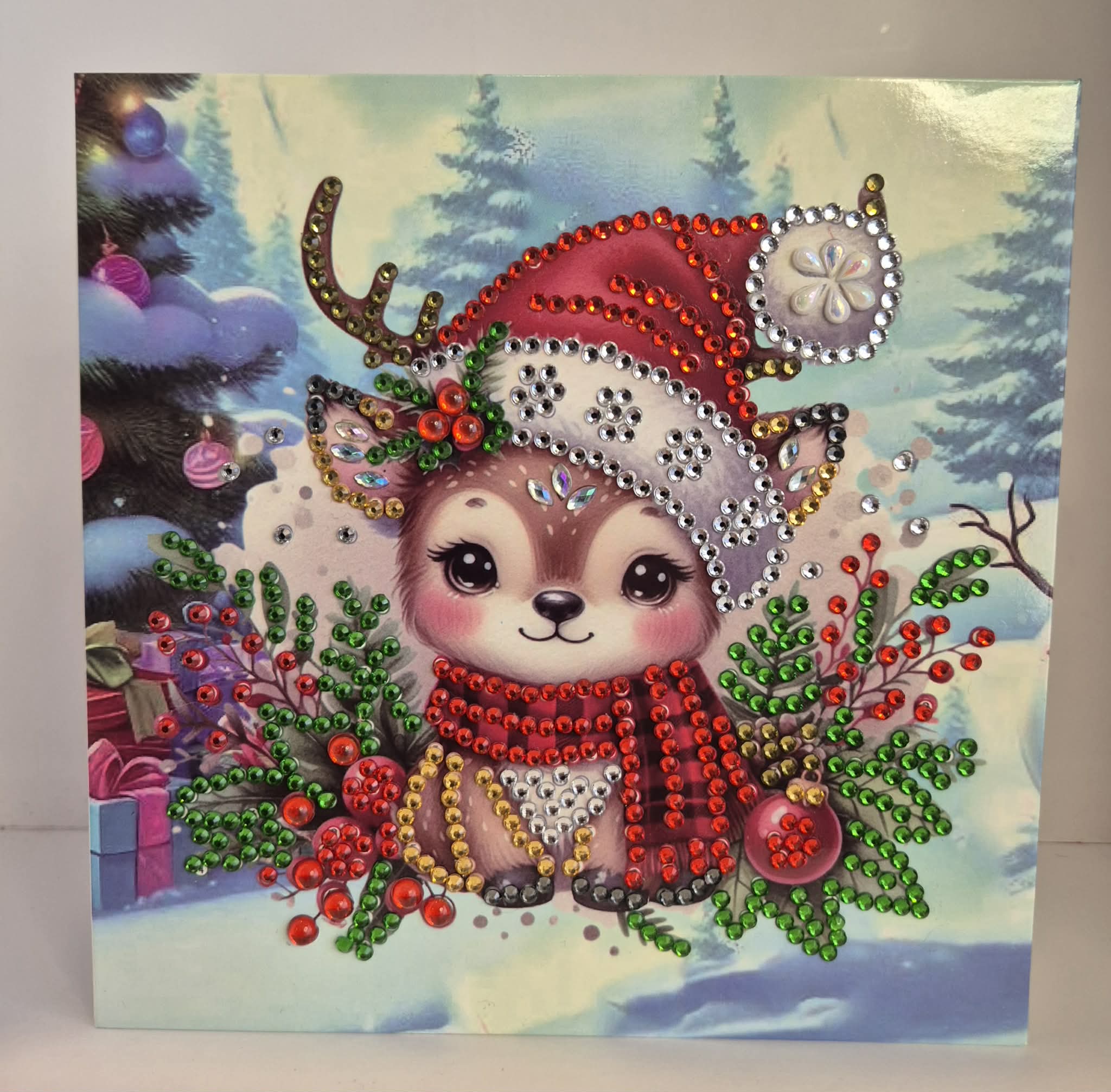 bambi amongst the foliage Christmas Card Seahorse Creations AU