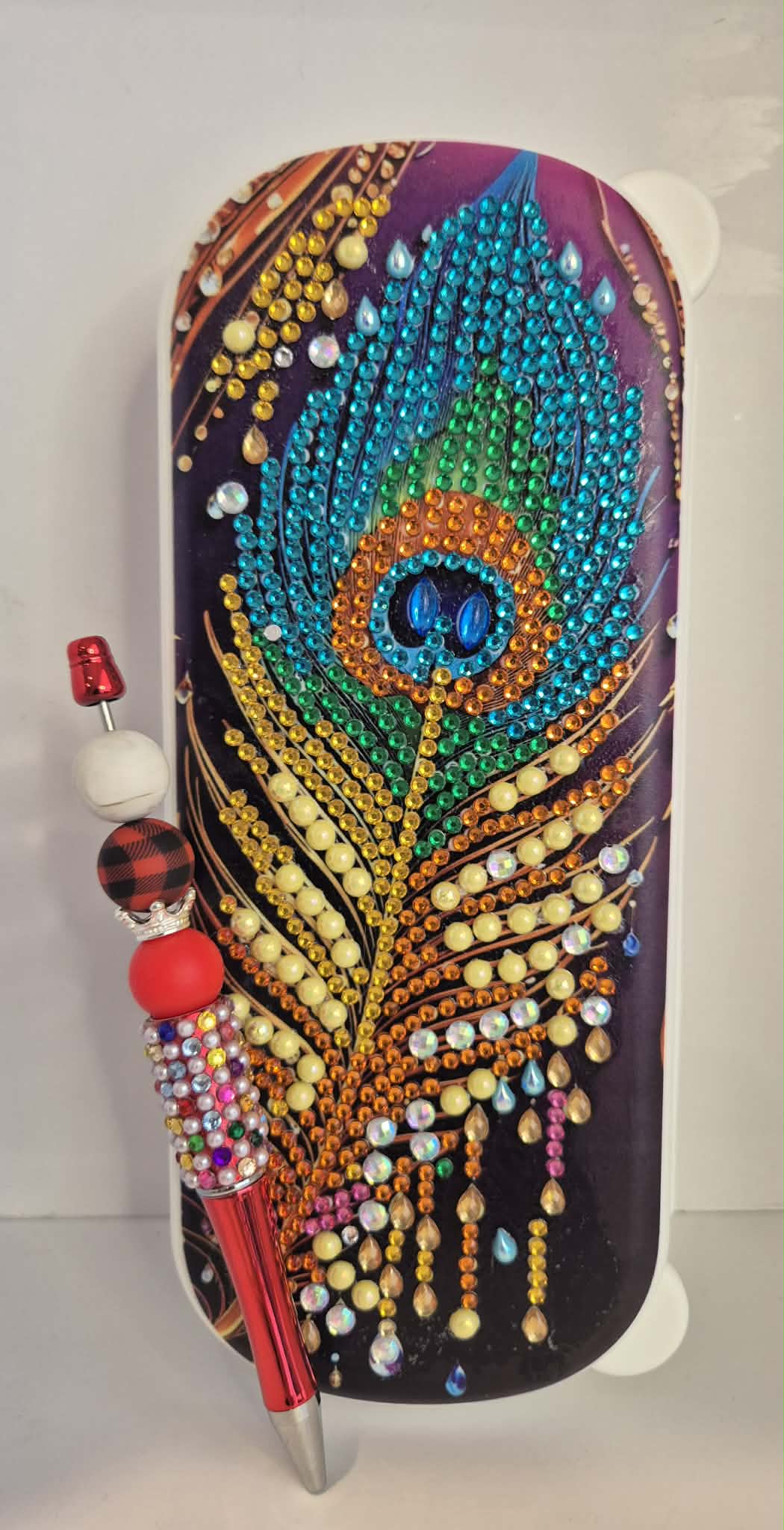 peacock feather and red pen bundle Seahorse Creations AU