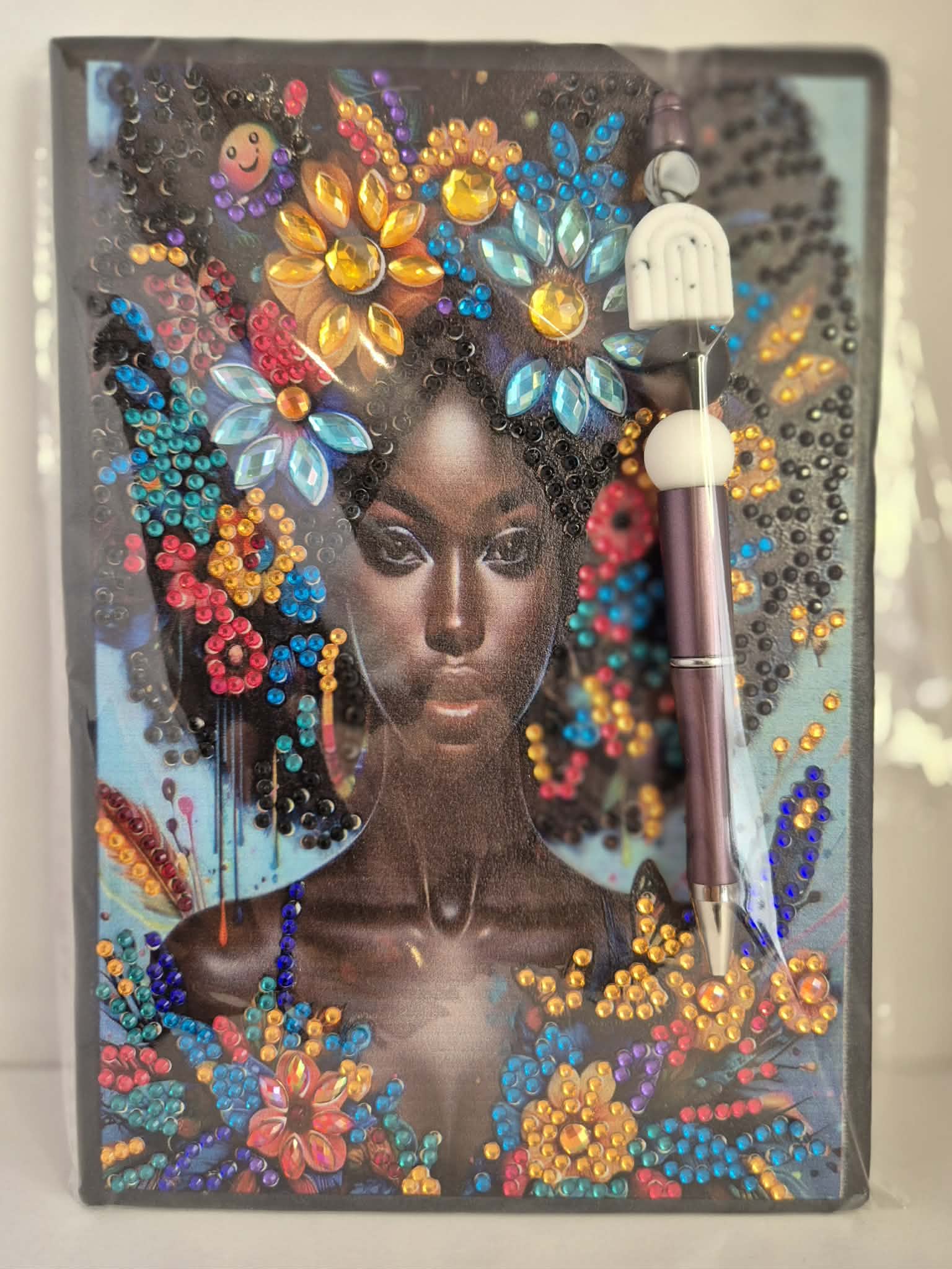 flower crown lady notebook and pen bundle Seahorse Creations AU