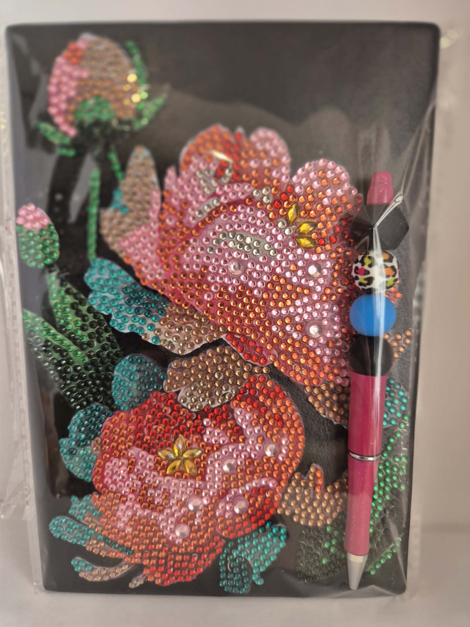 pink lillies notebook and pen bundle Seahorse Creations AU