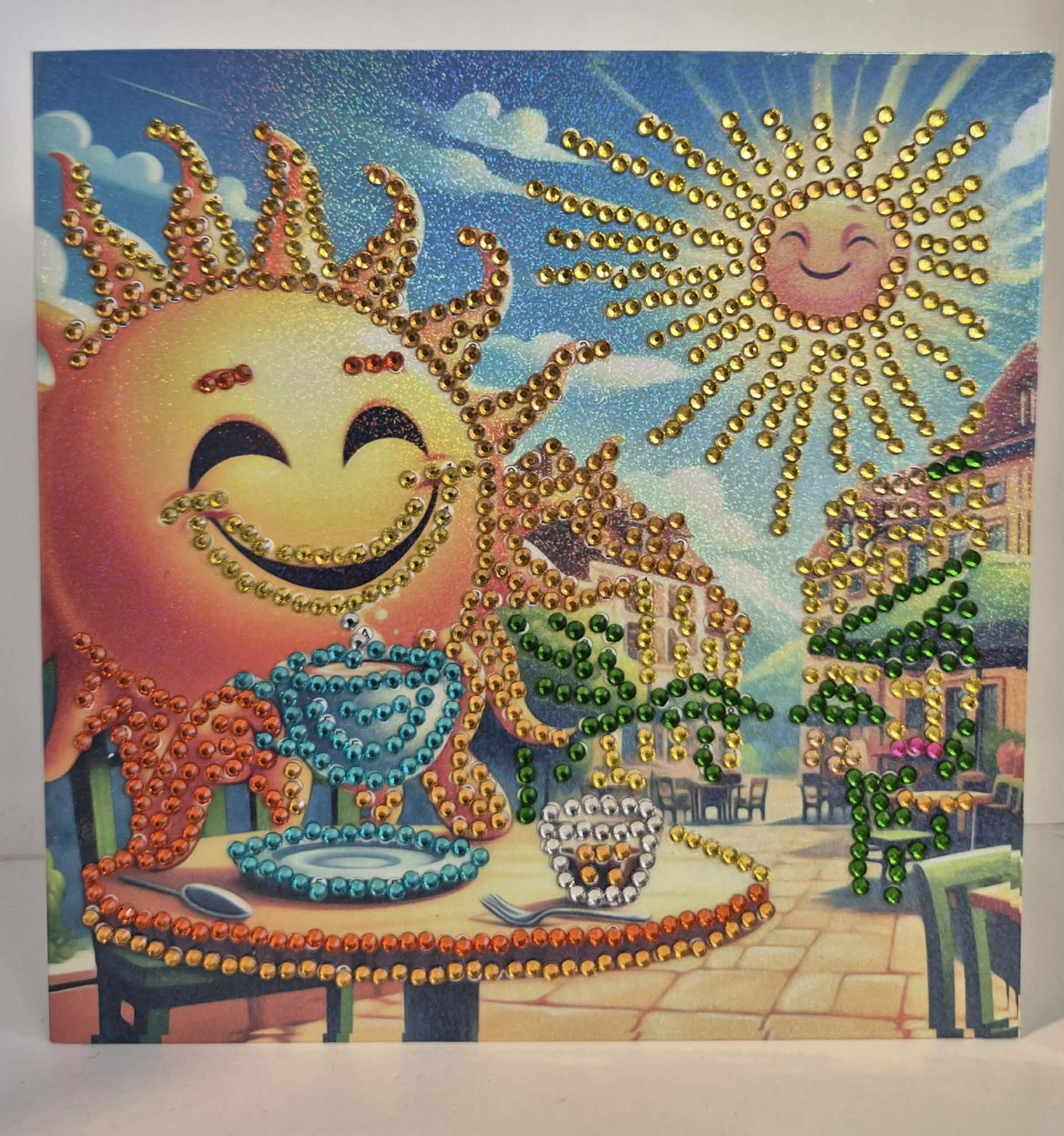 Sun having coffee card Seahorse Creations AU