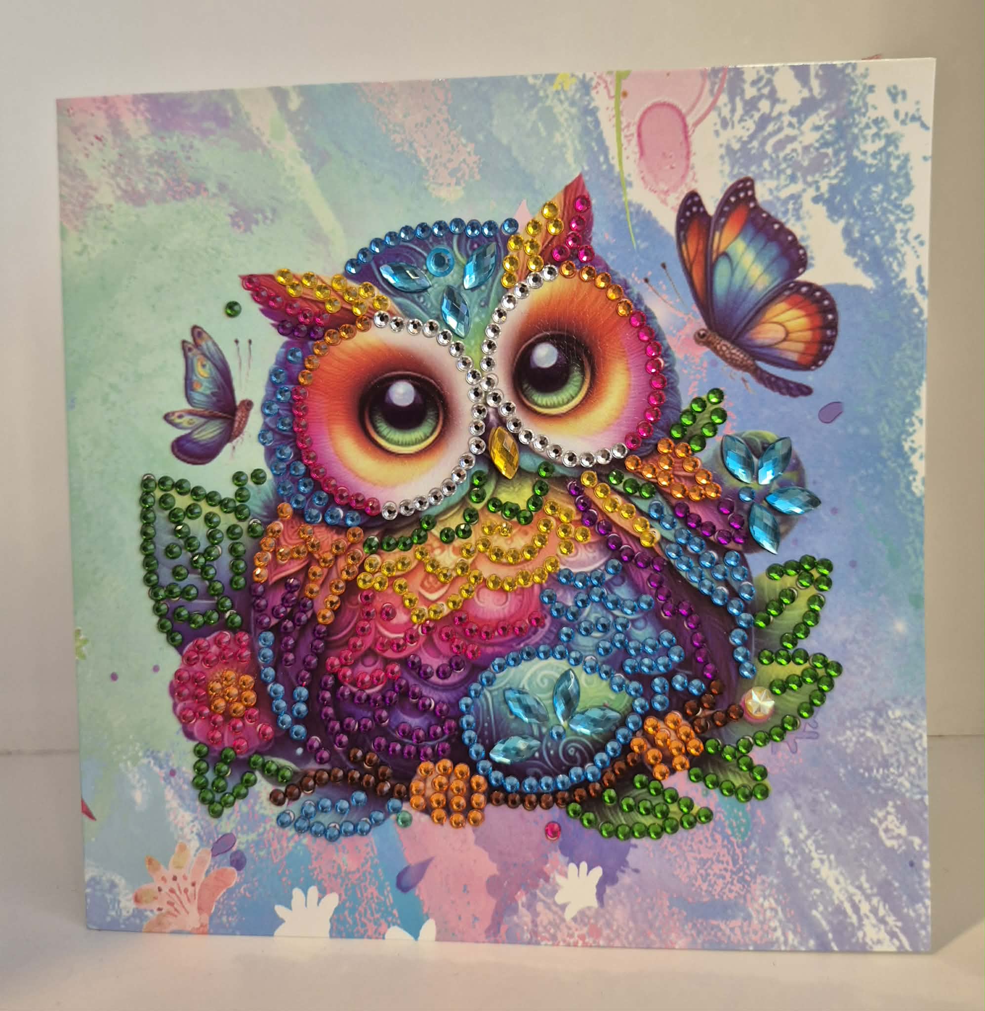 rainbow owl card Seahorse Creations AU