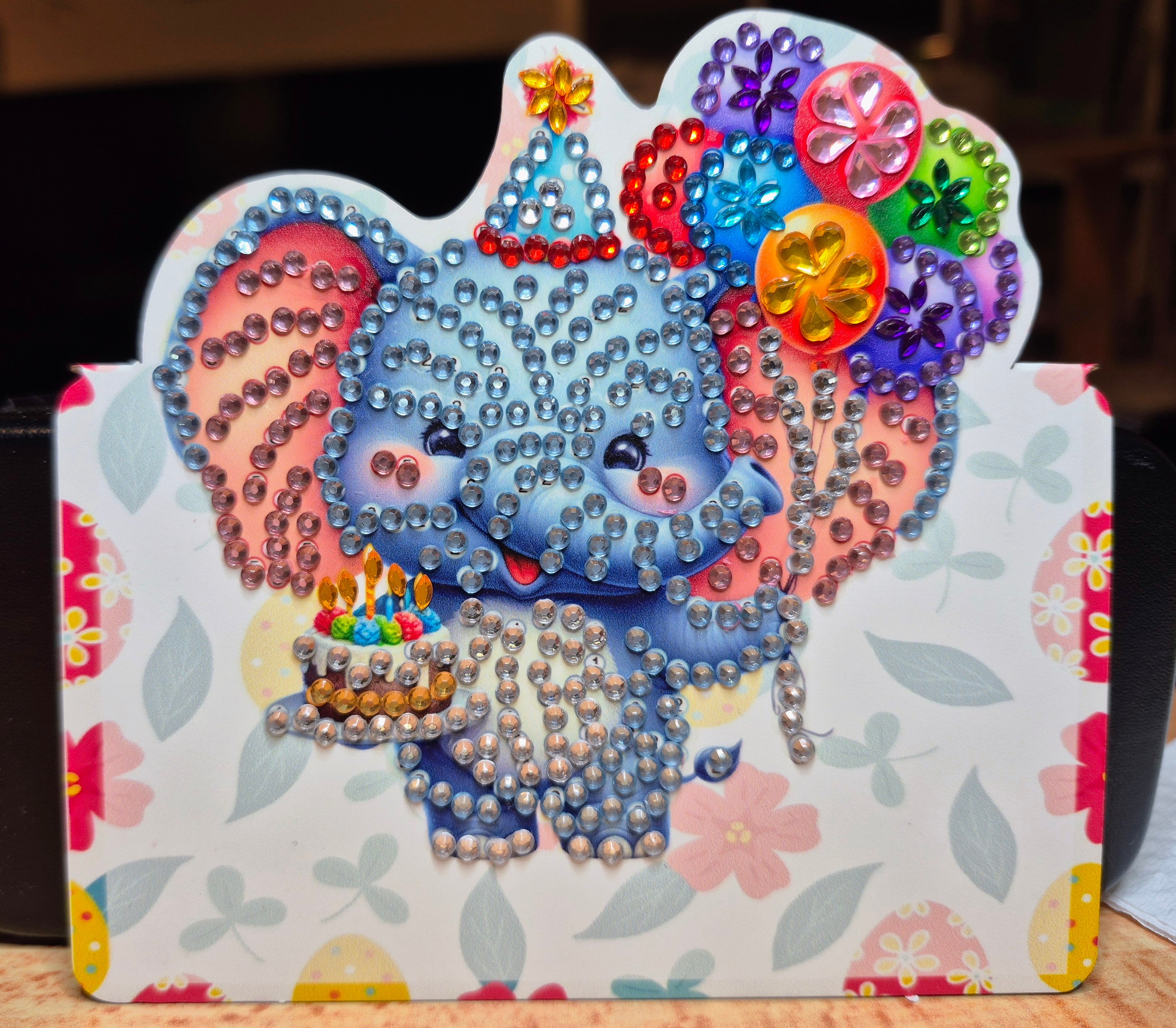 Card - mini birthday, elephant Seahorse Creations AU