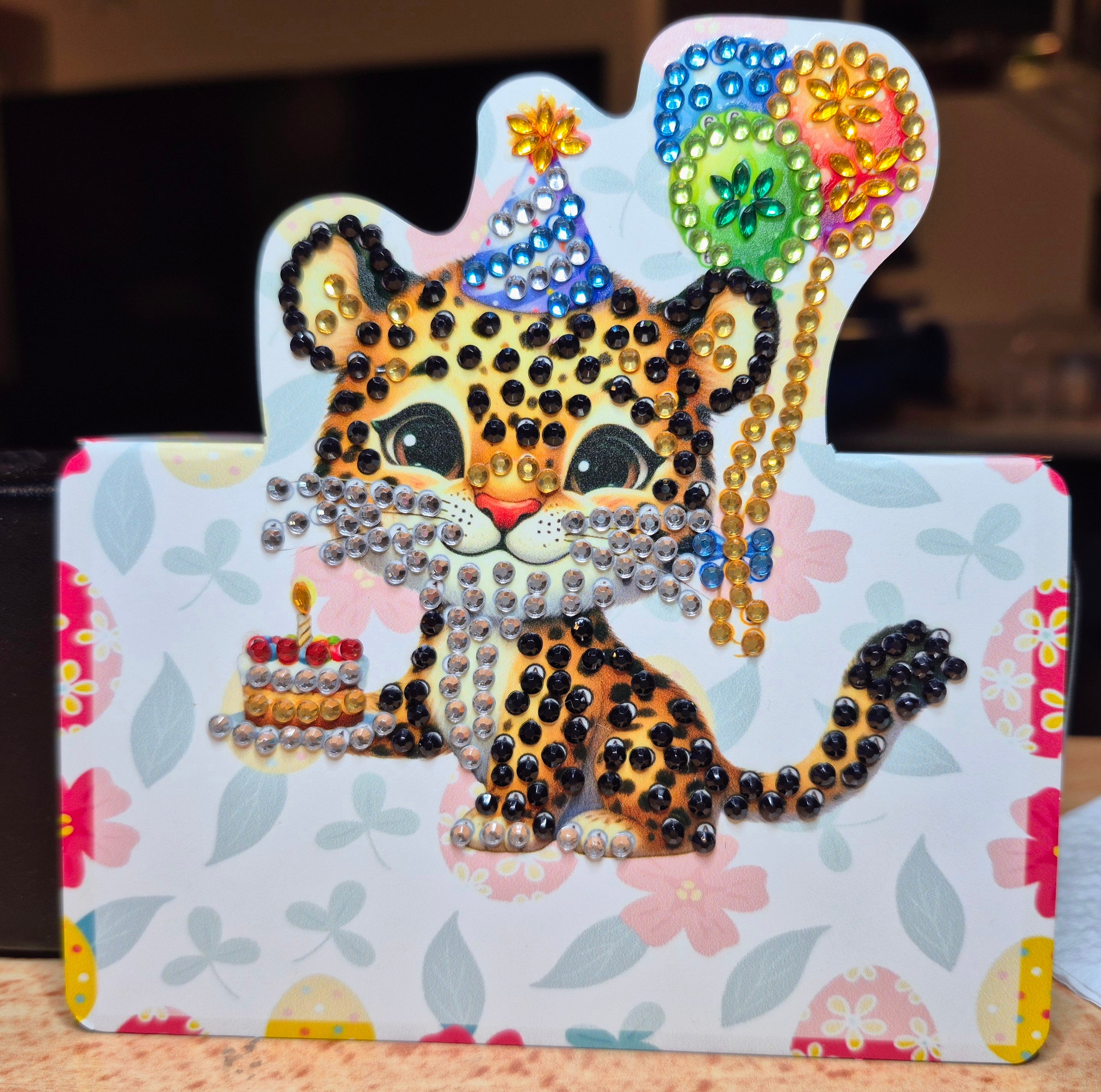 Card - mini birthday, cheetah Seahorse Creations AU
