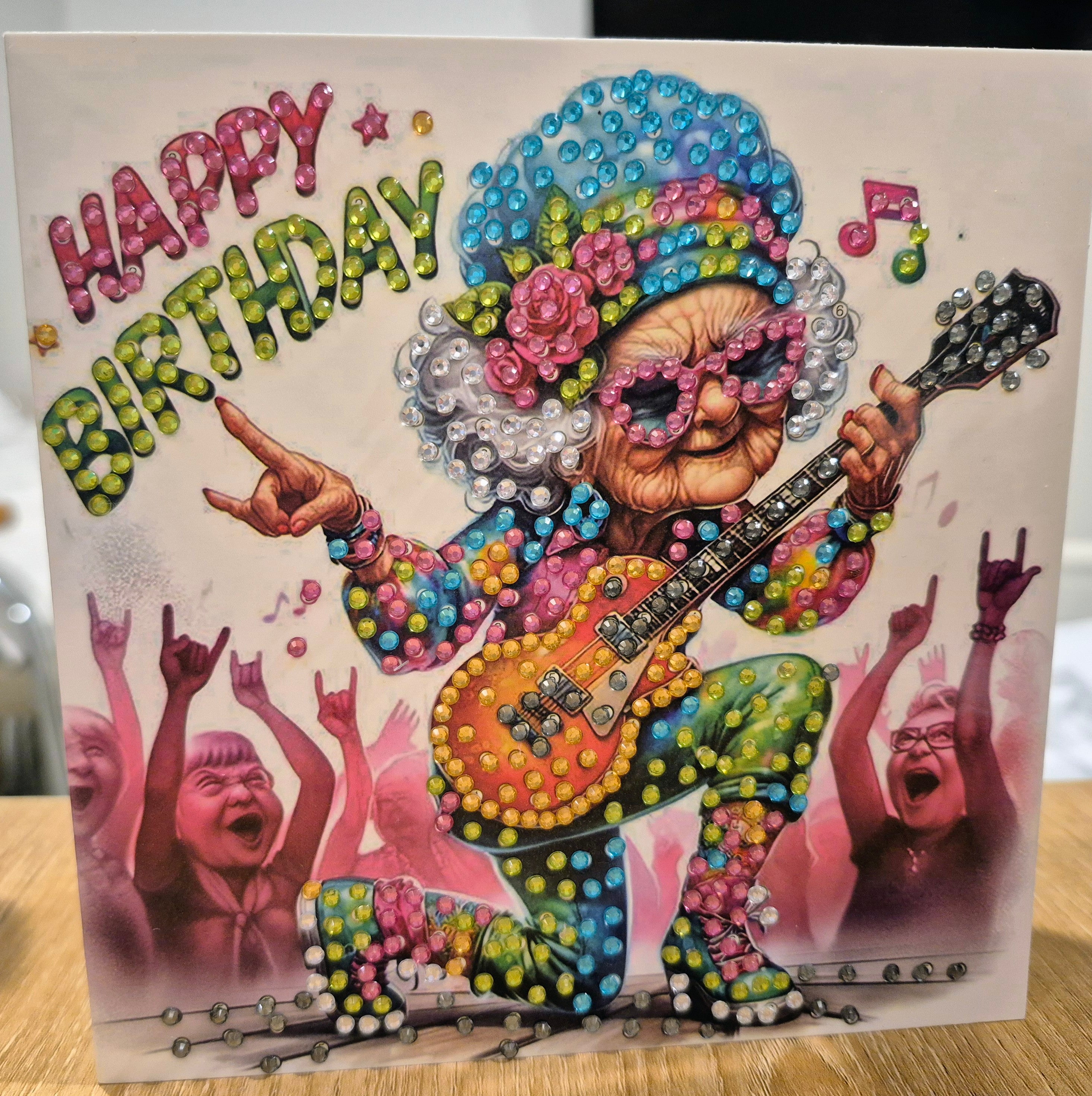 Card - Birthday, rock n' roll granny Seahorse Creations AU