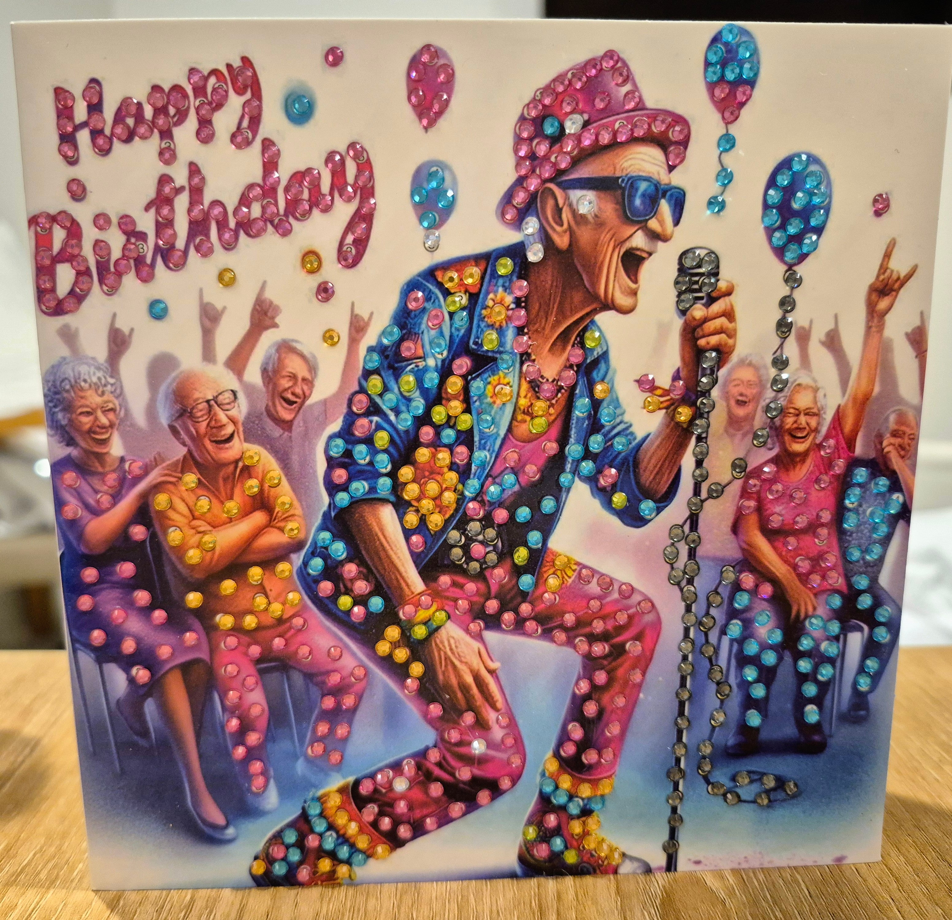 Card - Birthday, singing rocker Seahorse Creations AU
