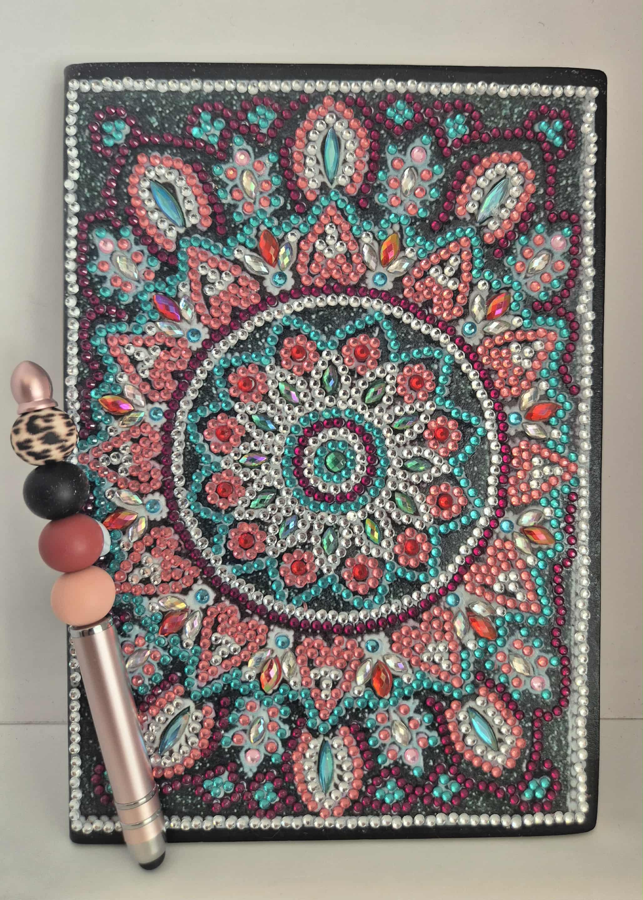 pink and teal mandala notebook and pen set Seahorse Creations AU