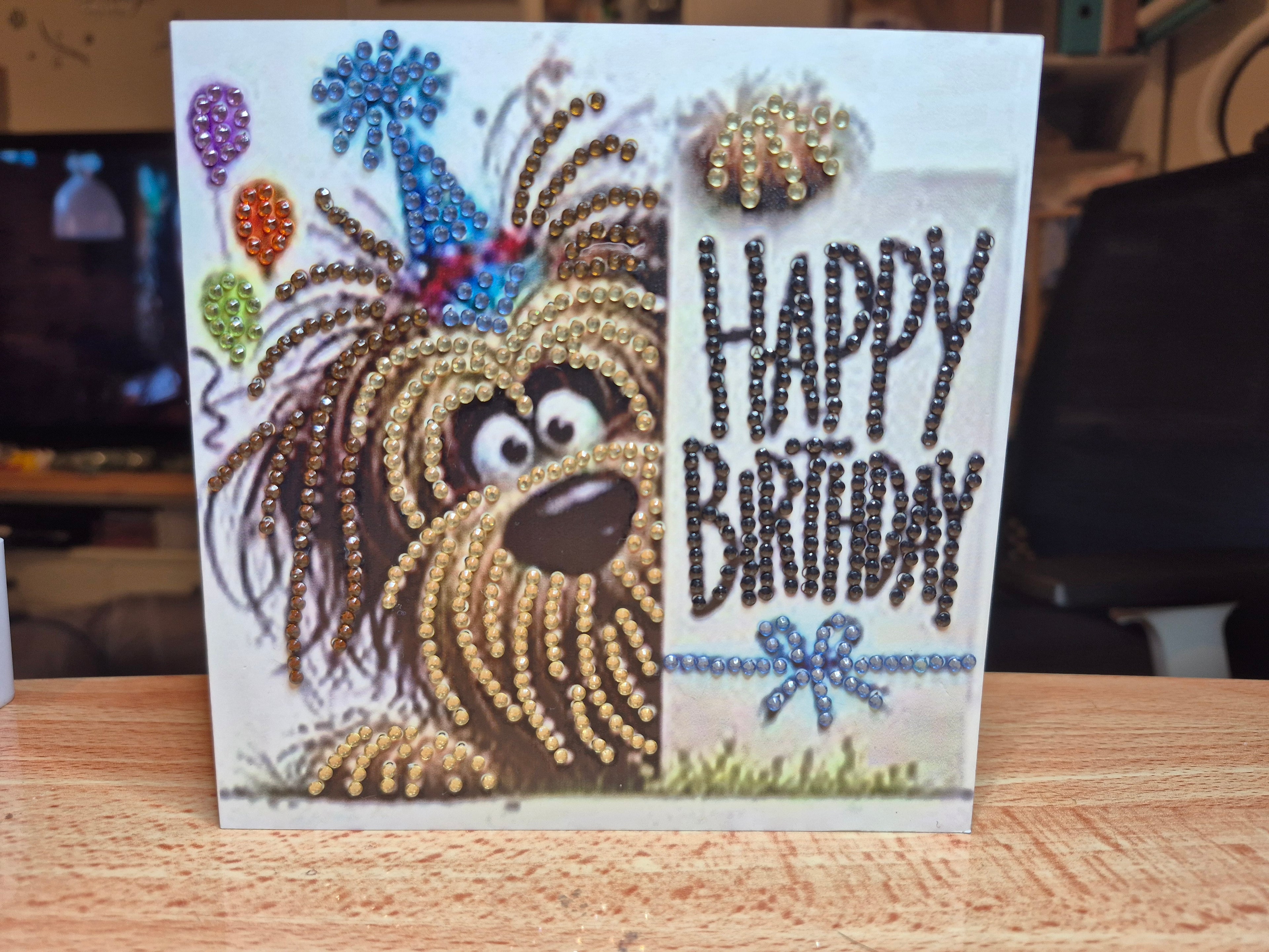 Card - birthday, peek a boo dog Seahorse Creations AU