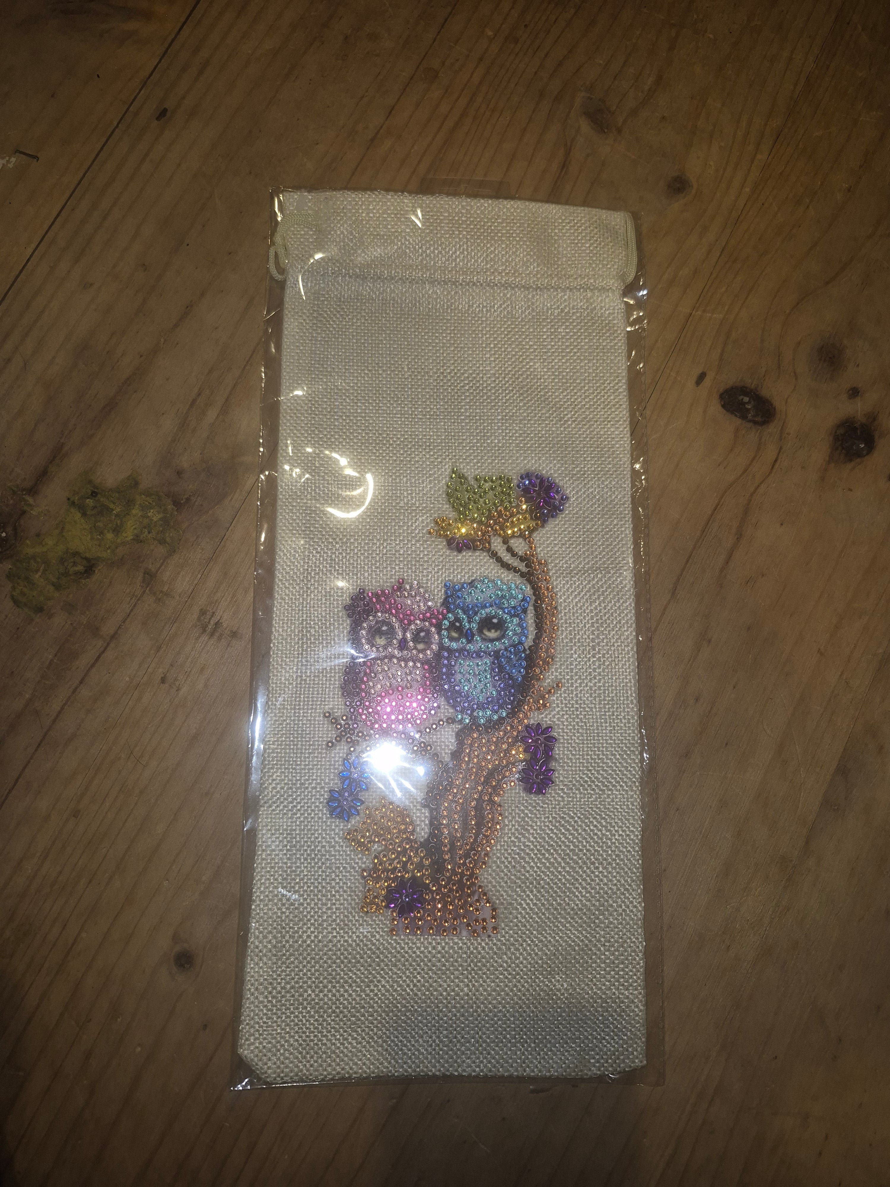 Owl in tree Bottle Bag Seahorse Creations AU
